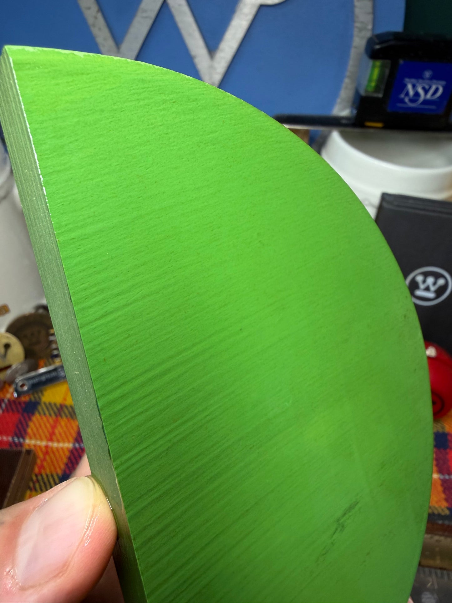 Antique Lime Green Bakelite Block 6 1/4" x 3 1/4" x .65"