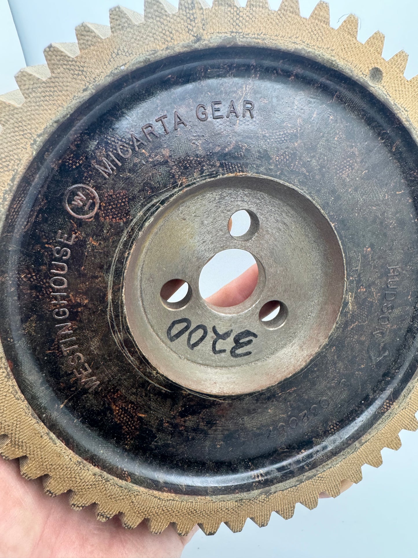 Vintage Westinghouse Hudson Rag Micarta Gear 6 1/2" x 1"