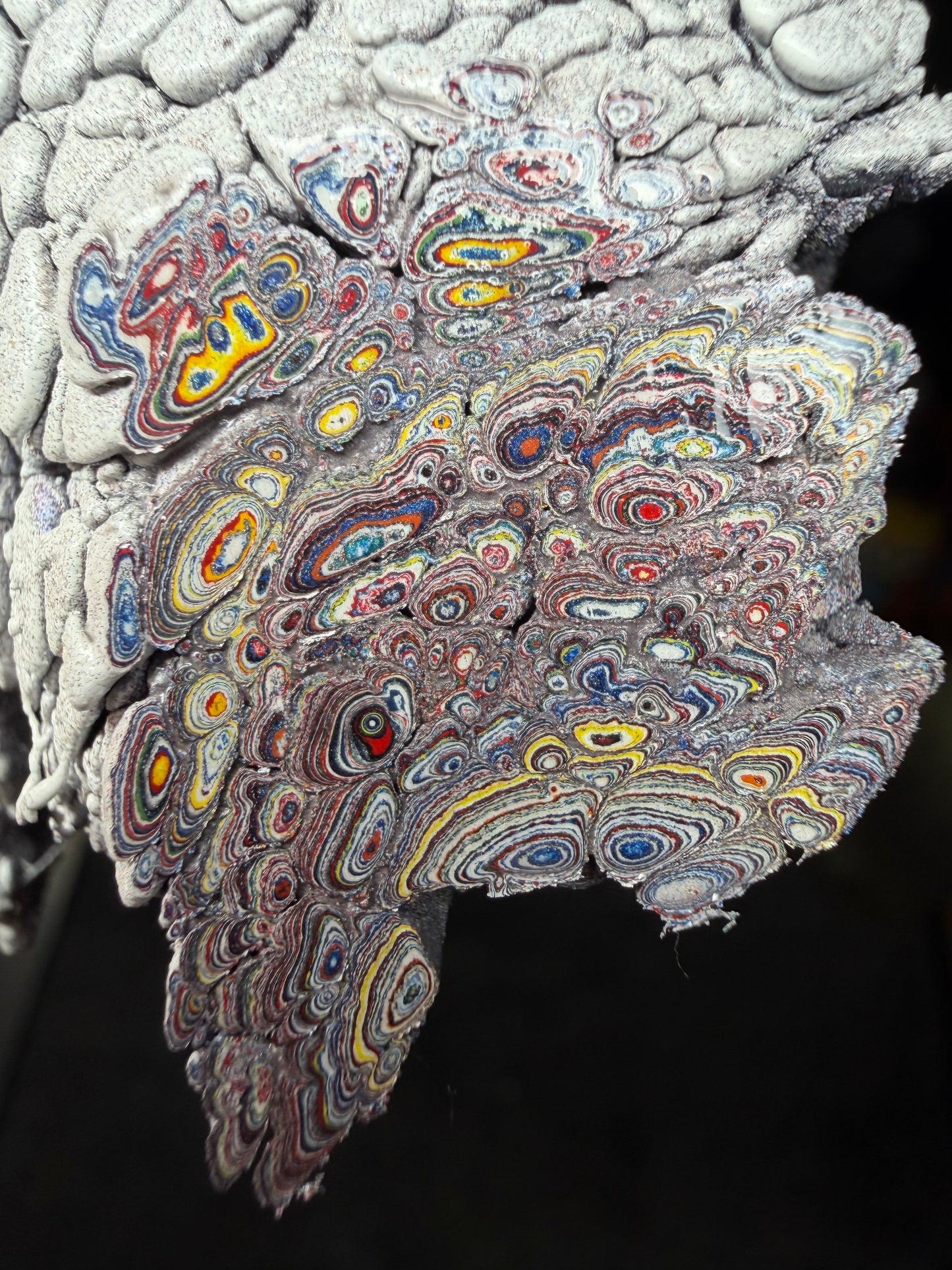 Kenworth Dragonskin Fordite 13 1/2" x 3 1/2 - 5 1/4" x 1.1 - 1.4”