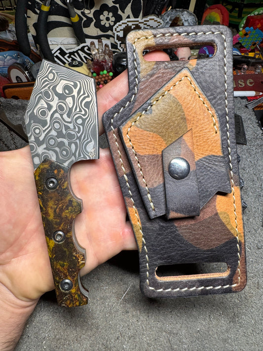 Nichols Raindrop Core/WWII German Rag HawkBill Tanto