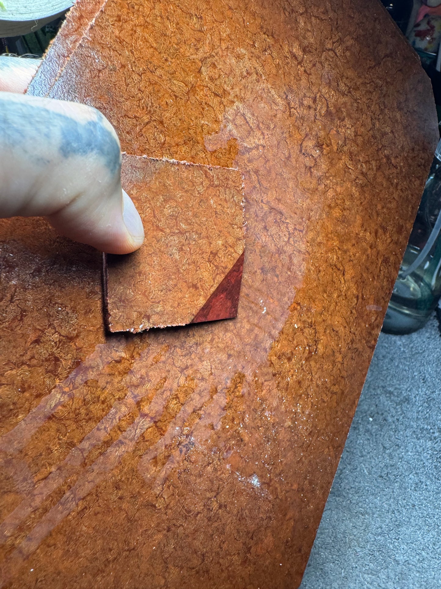 Vintage Red Rag Micarta R2 10 1/2” x 6 3/8” x .17”