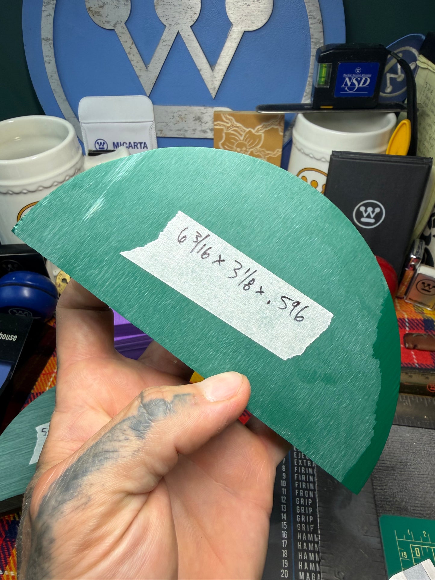 Antique Hunter Green Bakelite Block (Different Sizes)