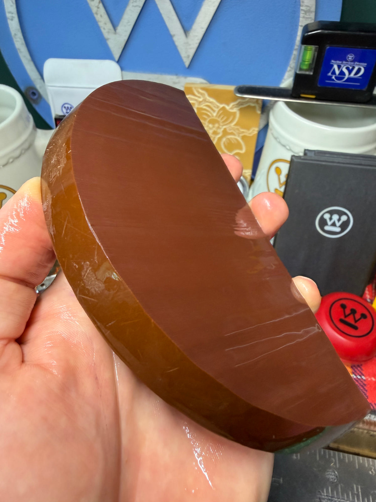 Antique Chocolate Brown Bakelite Block (Different Sizes)
