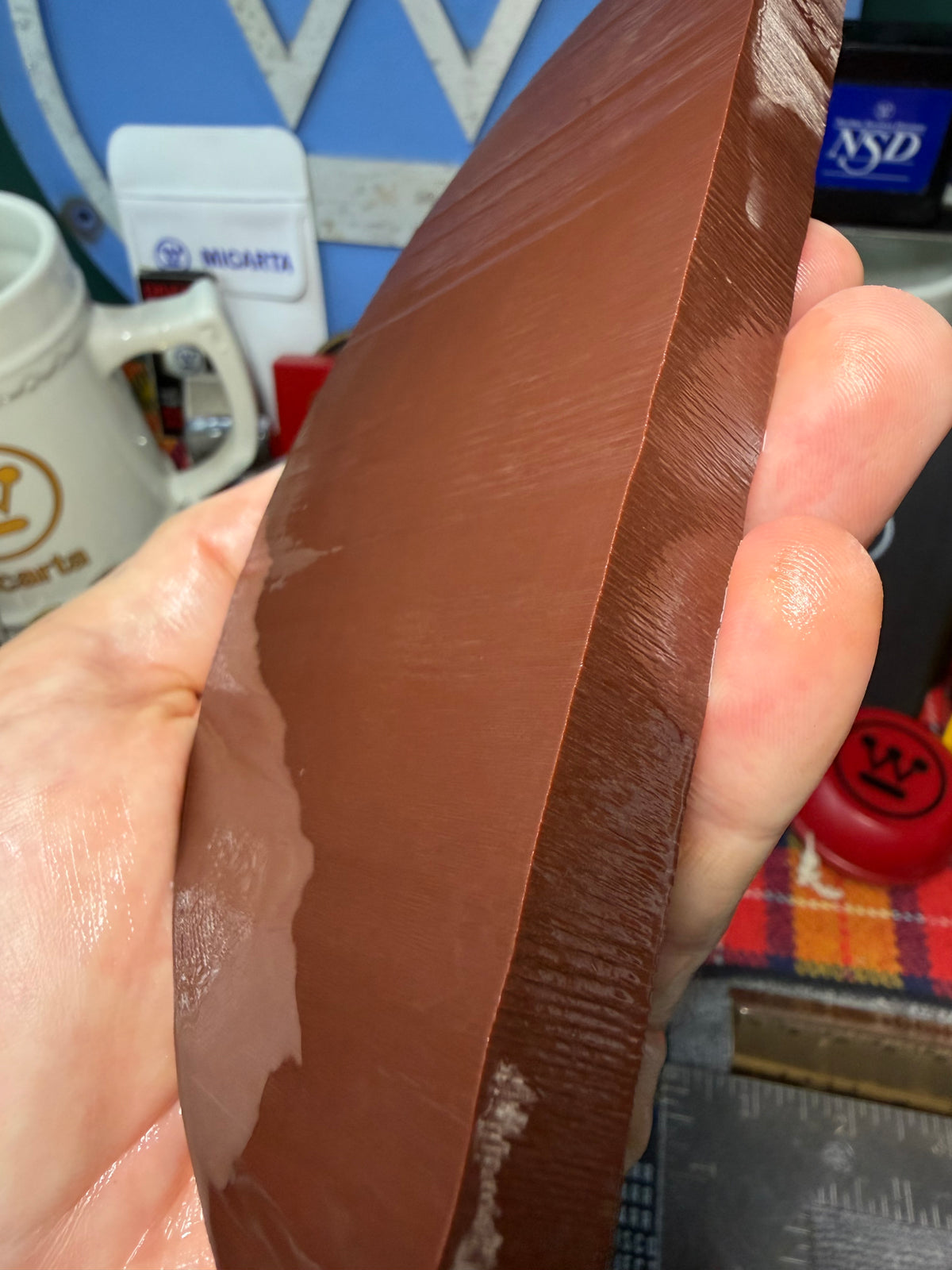 Antique Chocolate Brown Bakelite Block (Different Sizes)