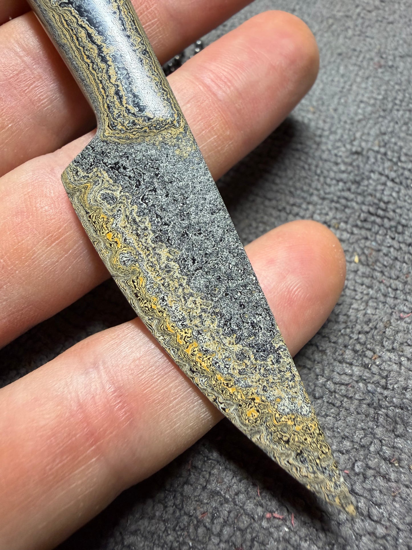 Handmade Caterpillar Fordite Pendant