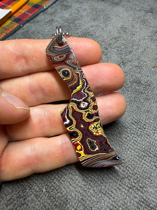 Handmade Corvette Fordite Pendant