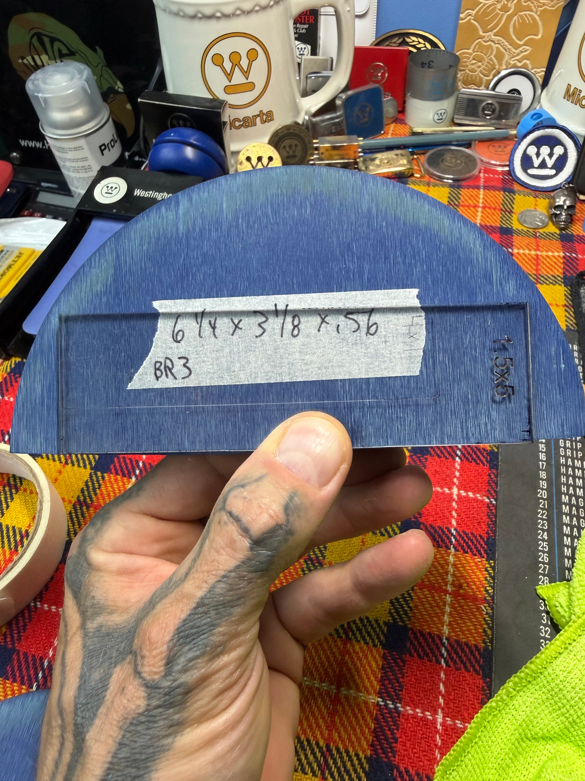 Antique Royal Blue Bakelite Block (Different Sizes)