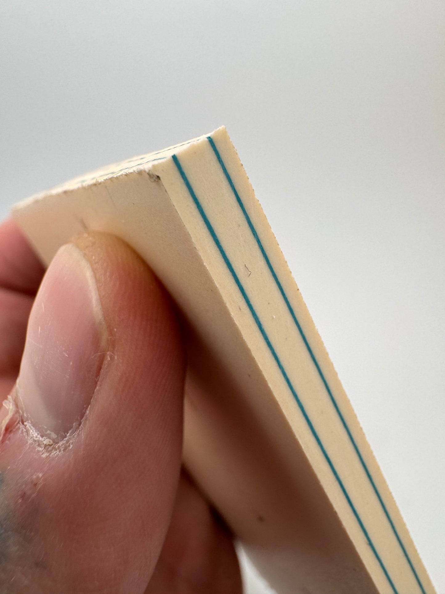 Westinghouse Late-Era Ivory Paper (Turquoise/Seafoam Lines) 5" x 3" x .24"