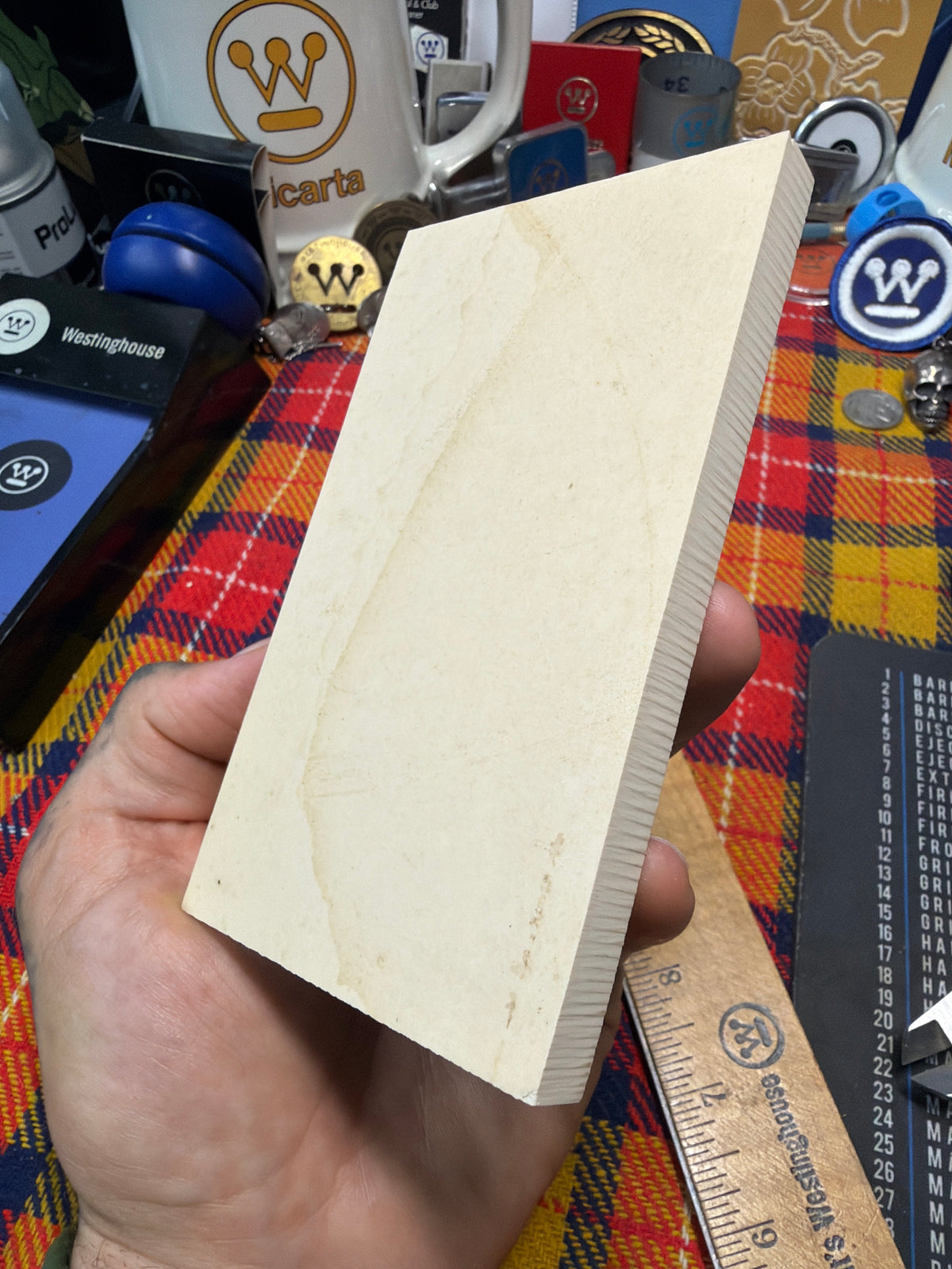 “Dozier” Vintage Westinghouse Late-Era Ivory Paper 5” x 2 7/8” x .396”