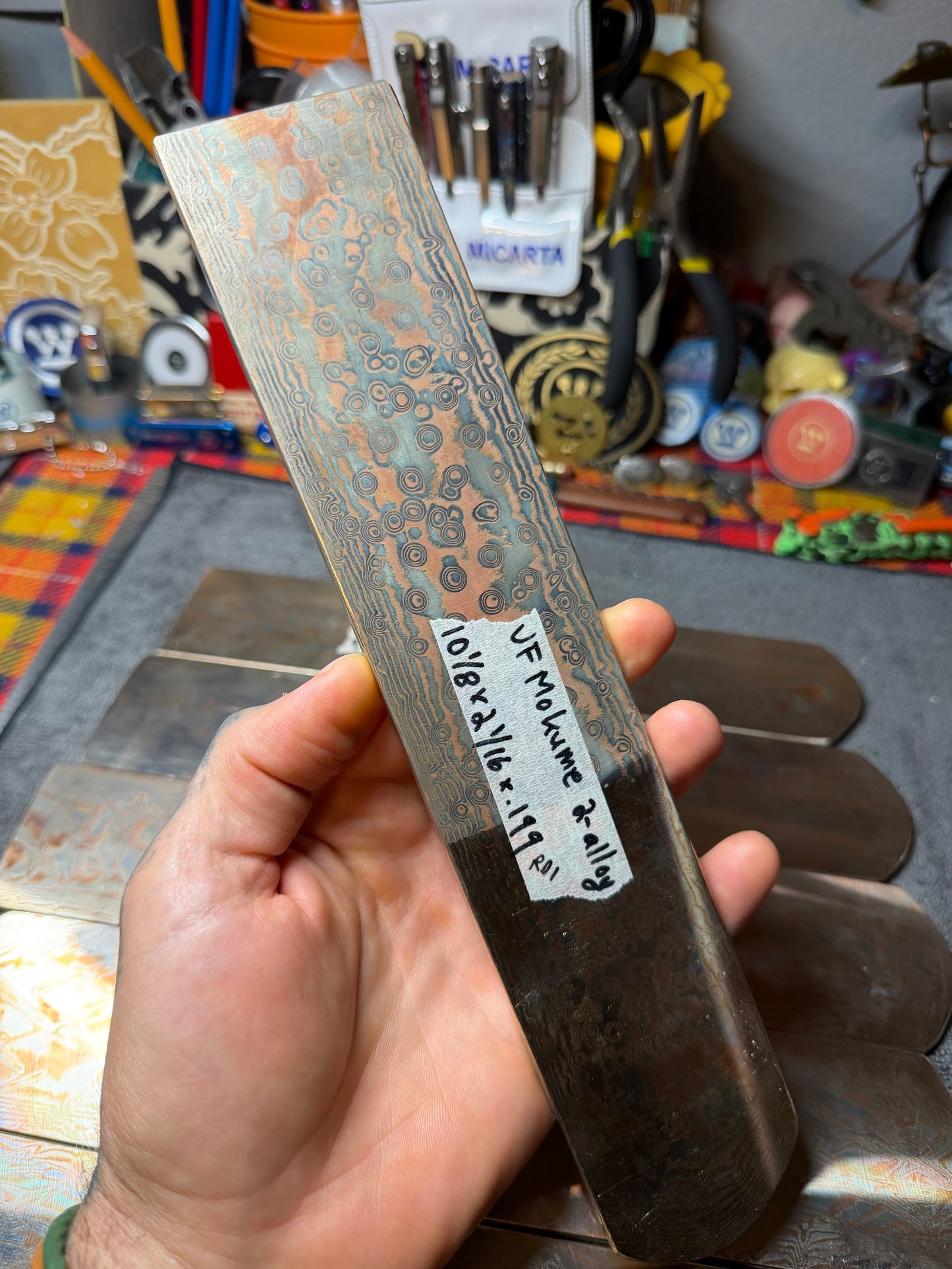 Vegas Forge 2-Alloy (Nickel/Copper) Mokume Gane - Multiple Sizes/Patterns