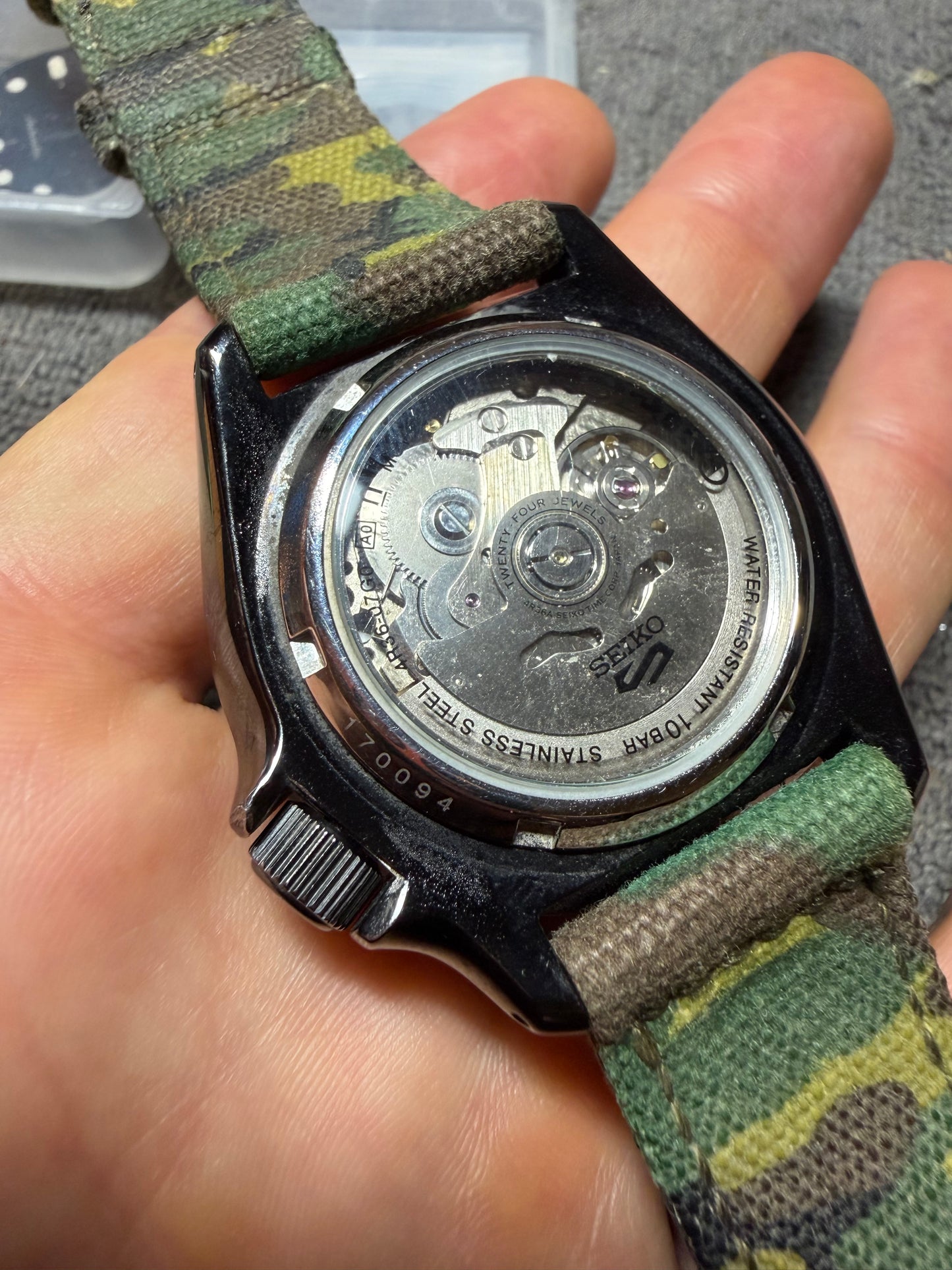 Used Custom Modded Seiko 5 With Westinghouse Ivorite Bezel And Buckle