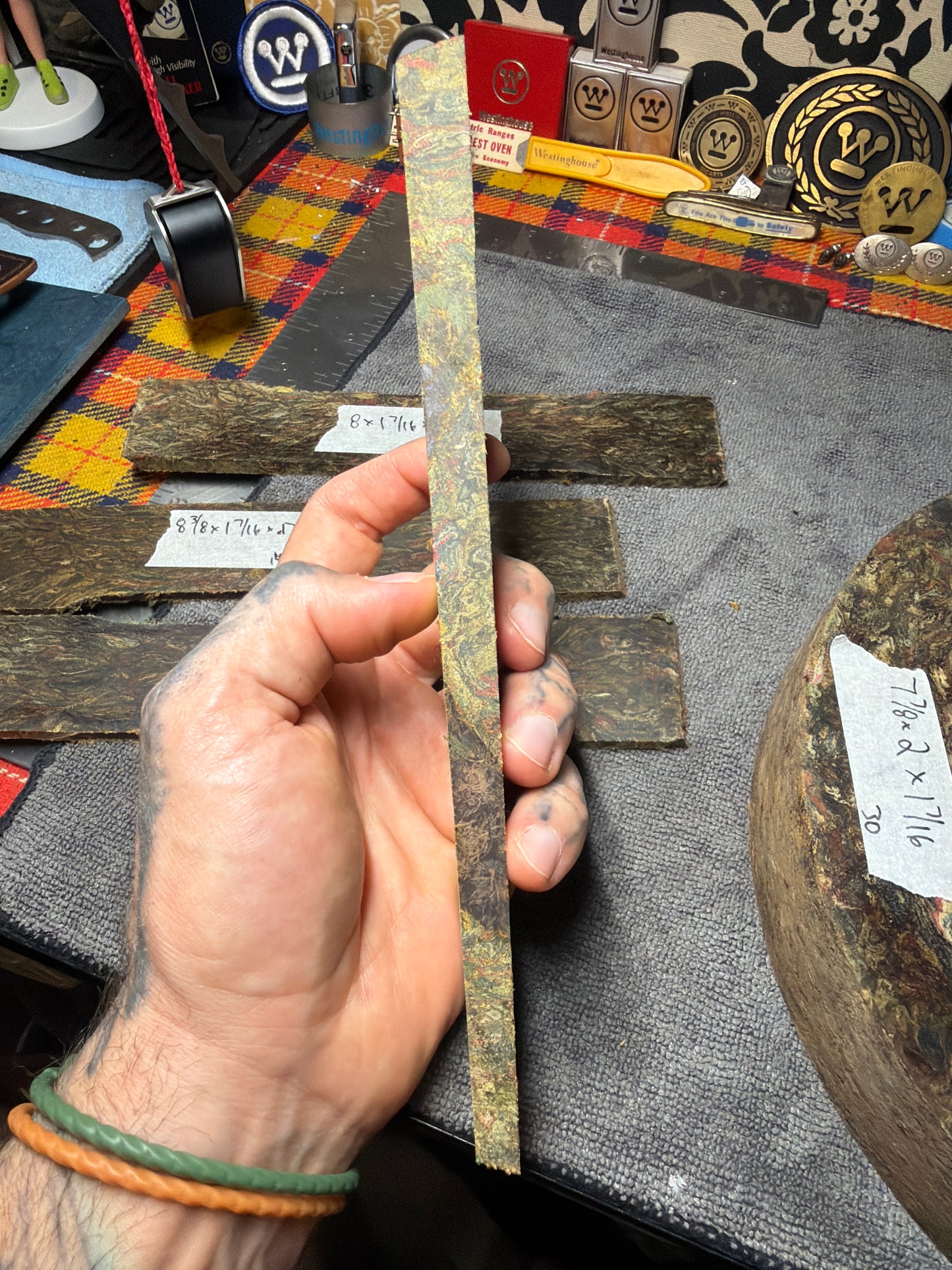 Mare Island Multi-Color Rag Micarta Slabs/Block