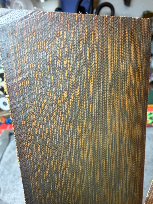 Vintage Westinghouse Cross-Cut OD Green Canvas Slab 9”x2 3/8”x.166”