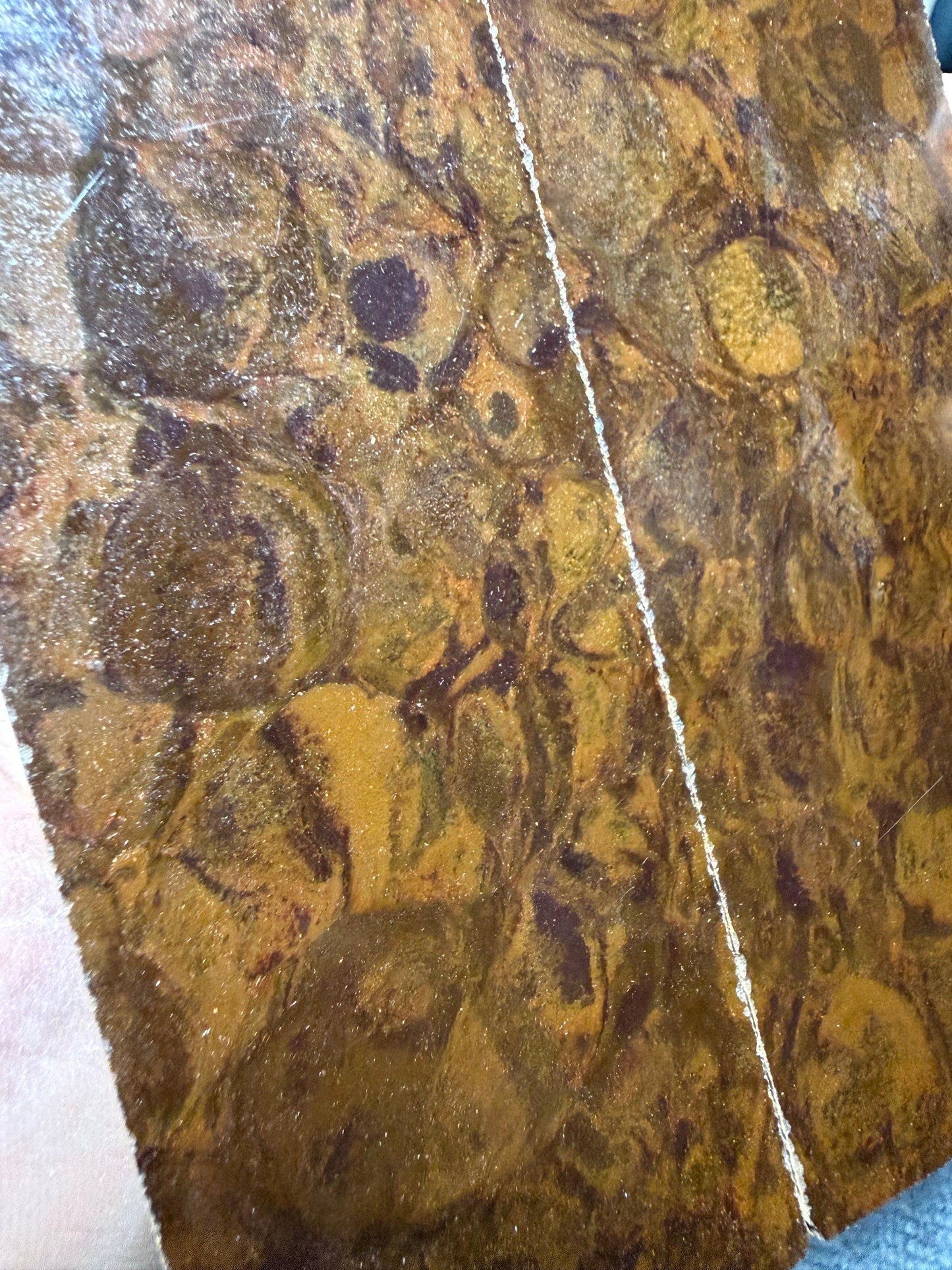Antique Multi-Tone Brown/Orange Philite Scales 5" x 1 1/2" x .19"