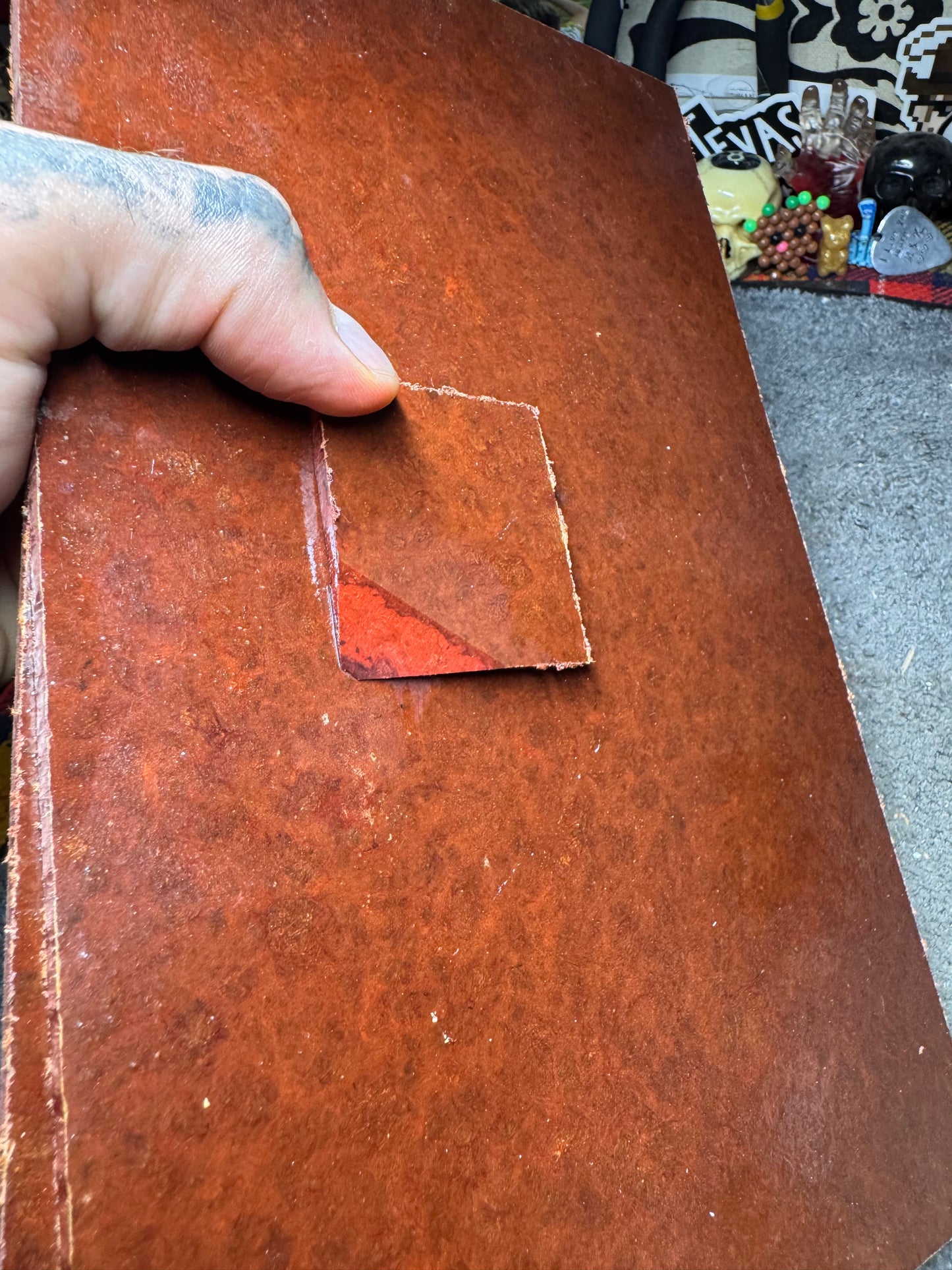 Vintage Red Rag Micarta R4 10 1/2” x 6 3/8” x .168”