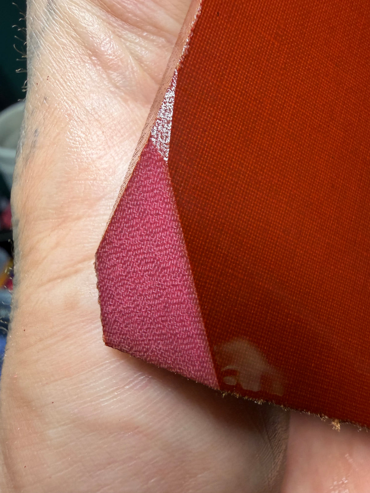 Vintage Coral Linen (Bob Dozier) 6" x 3" x .27"