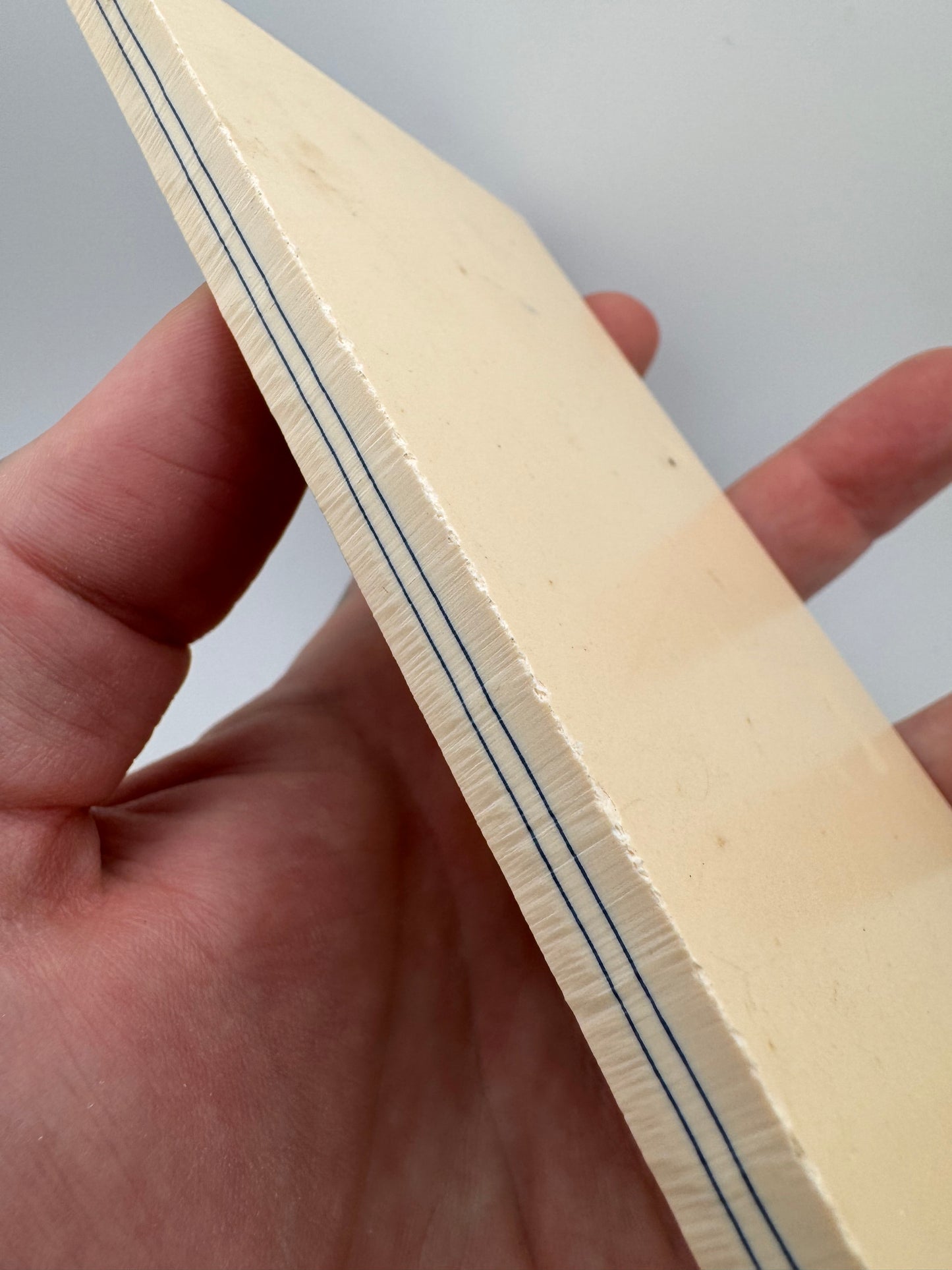 Westinghouse Late-Era Ivory Paper (Blue Lines) 5" x 2 15/16" x .33"