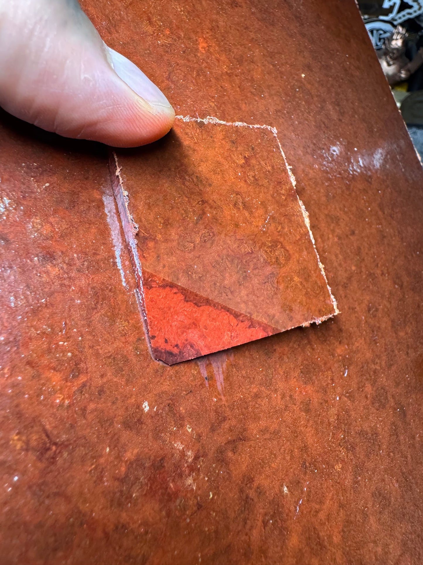 Vintage Red Rag Micarta R4 10 1/2” x 6 3/8” x .168”