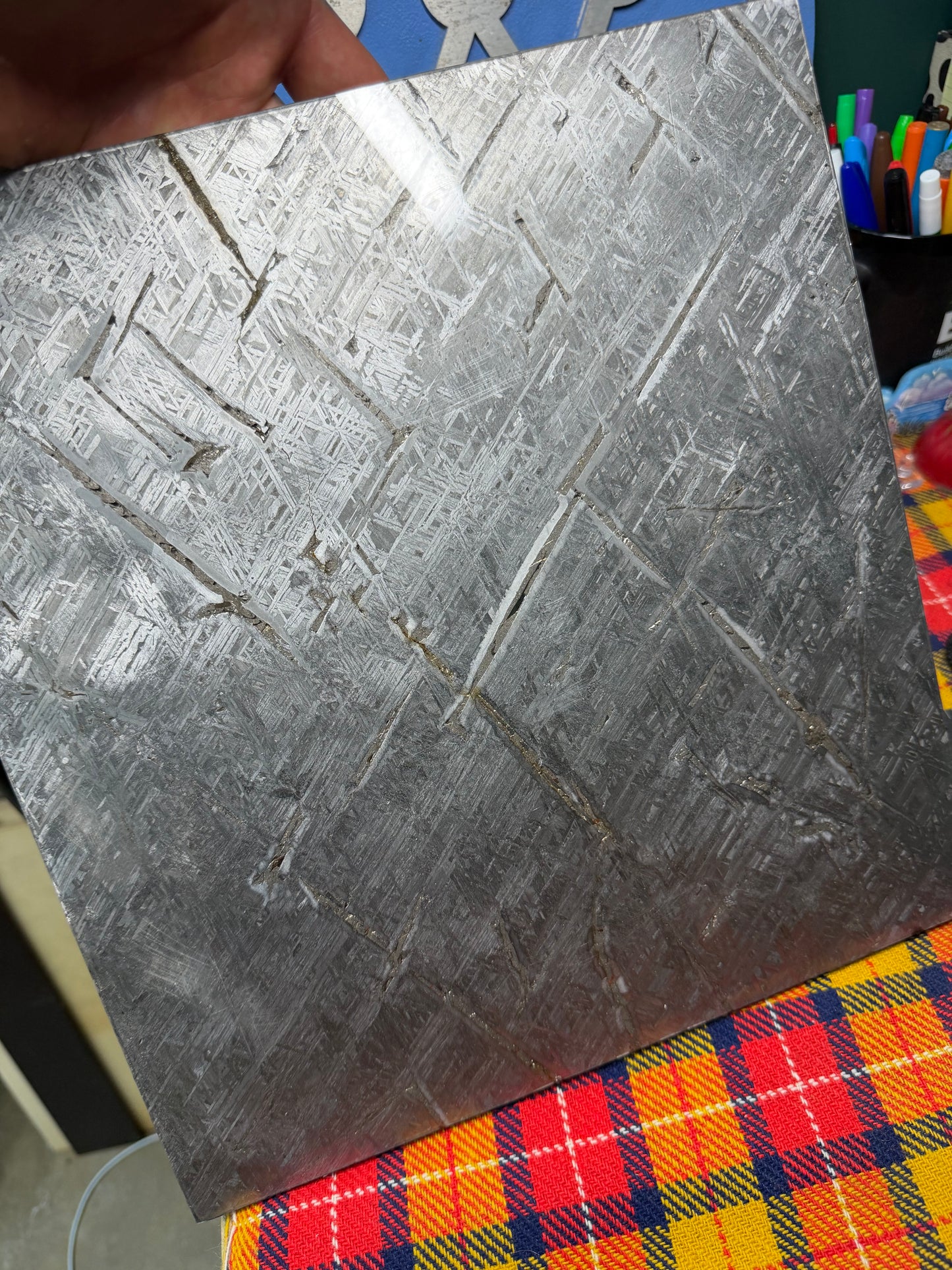 Aletai Meteorite (3) 12 3/16” x 11 3/8” x .3” (6050 Grams)