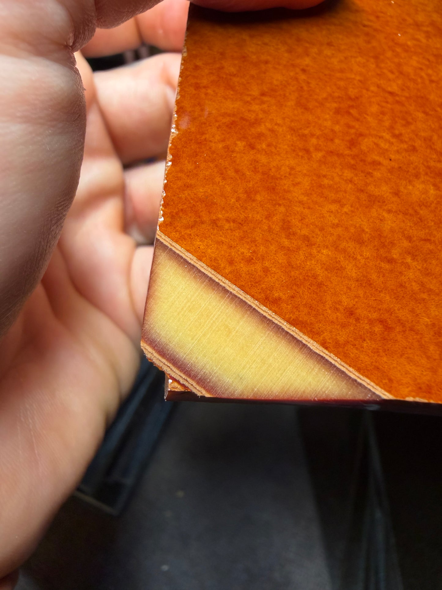 Vintage Butterscotch Paper (Mottled) 5" x 2 15/16" x .19"
