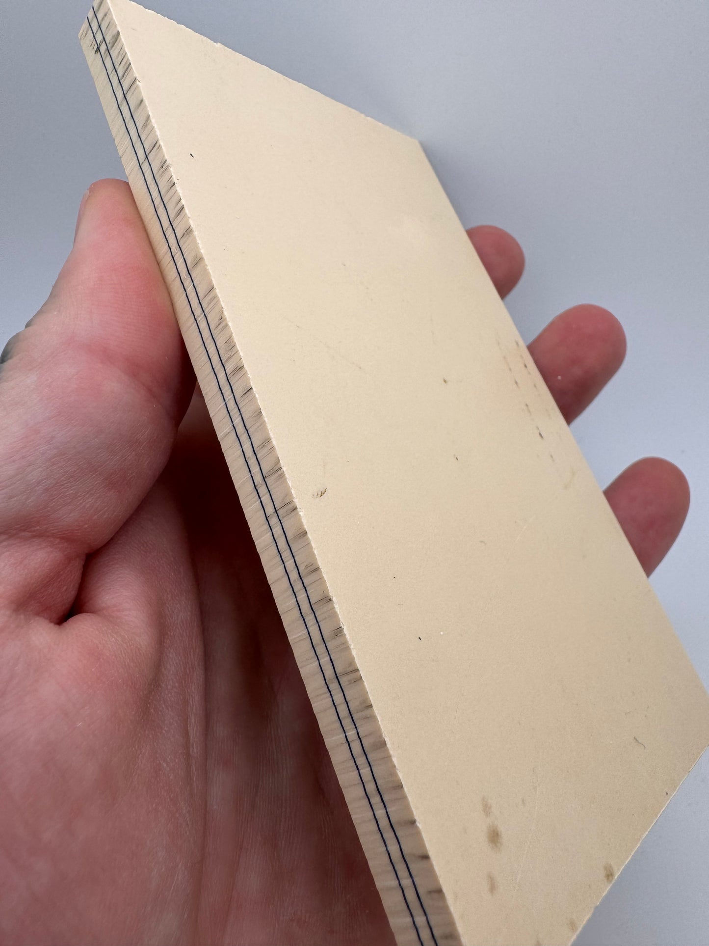 Westinghouse Late-Era Ivory Paper (Blue Lines) 5" x 2 15/16" x .33"