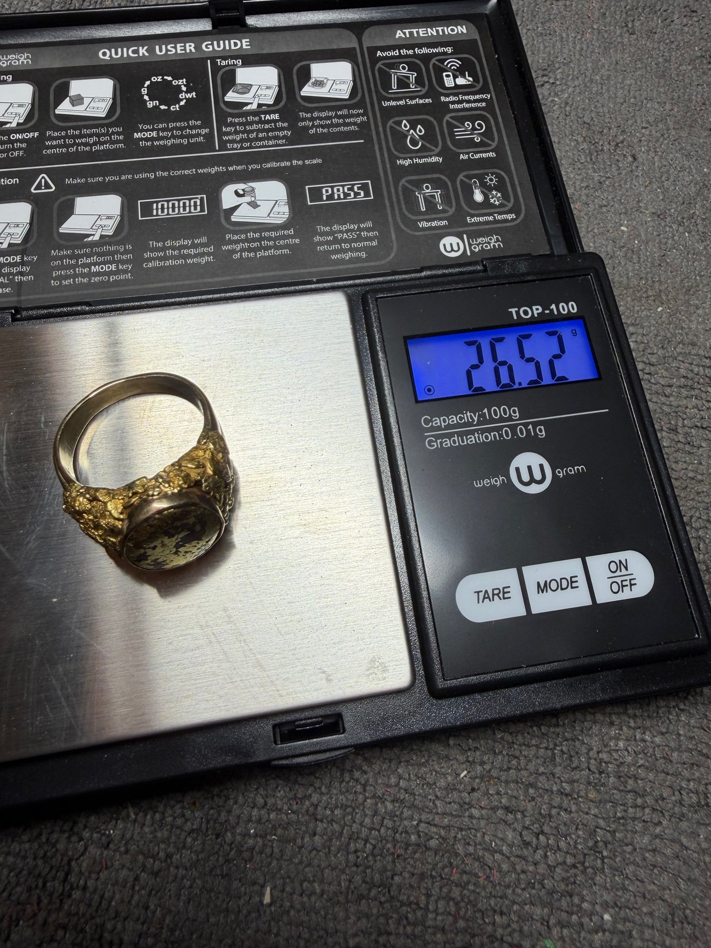 Custom 14kt-24kt Gold Cowboy Ring Size 10 1/2 (26.52 grams)