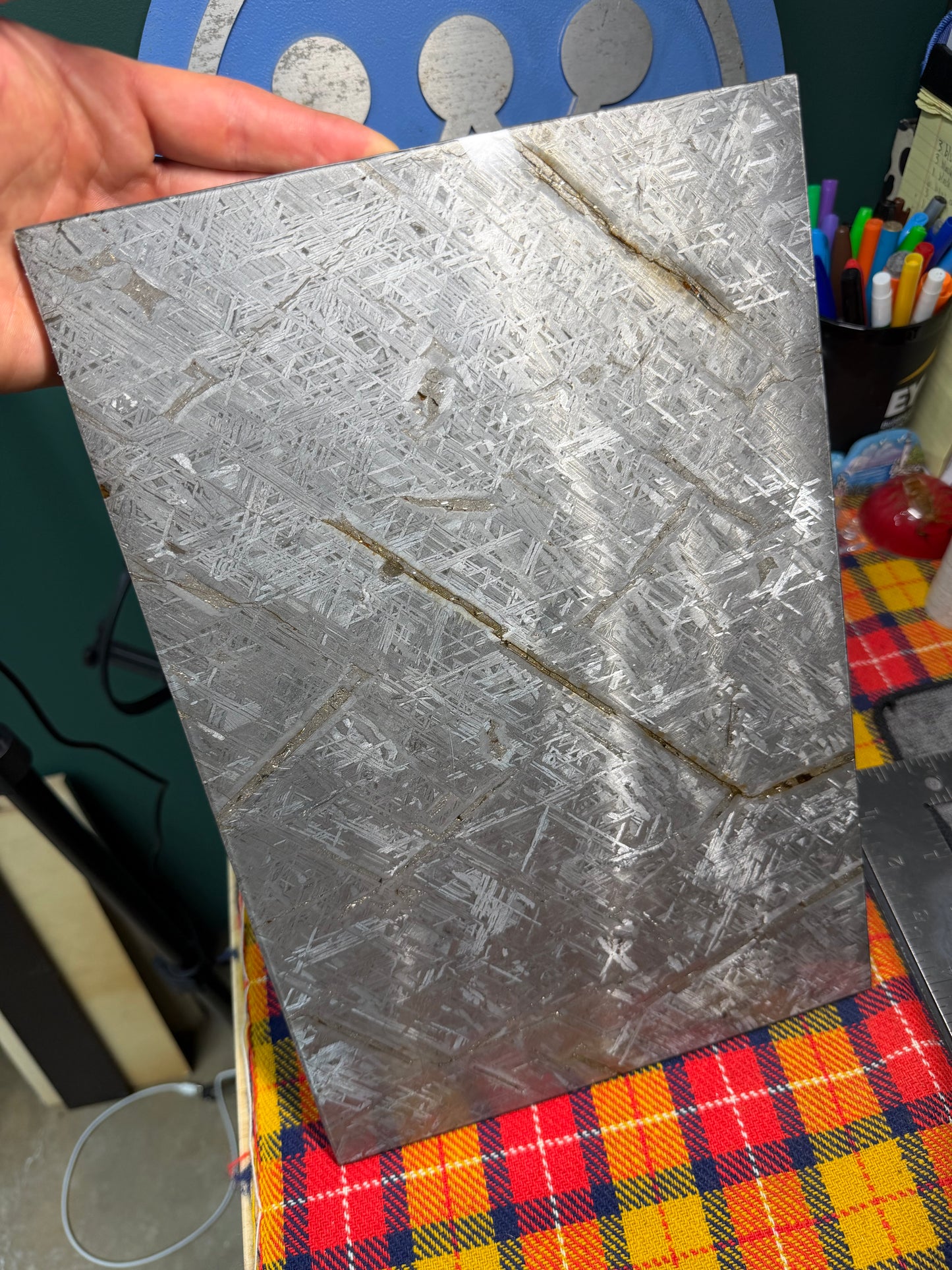 Aletai Meteorite (1) 13 1/2” x 9” x .19” (3480 Grams)