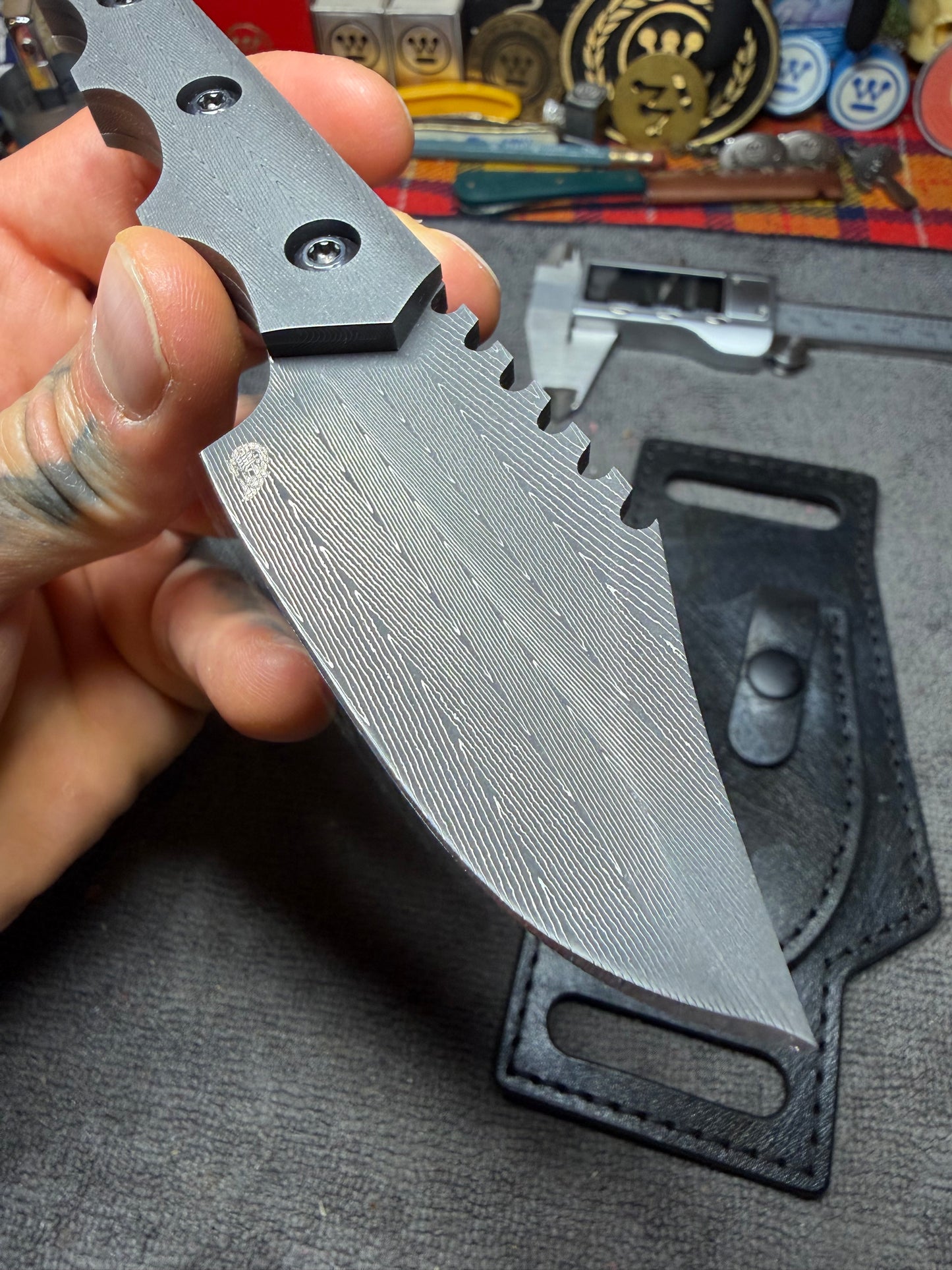 Vegas Forge Stainless Herringbone HawkEye Bowie