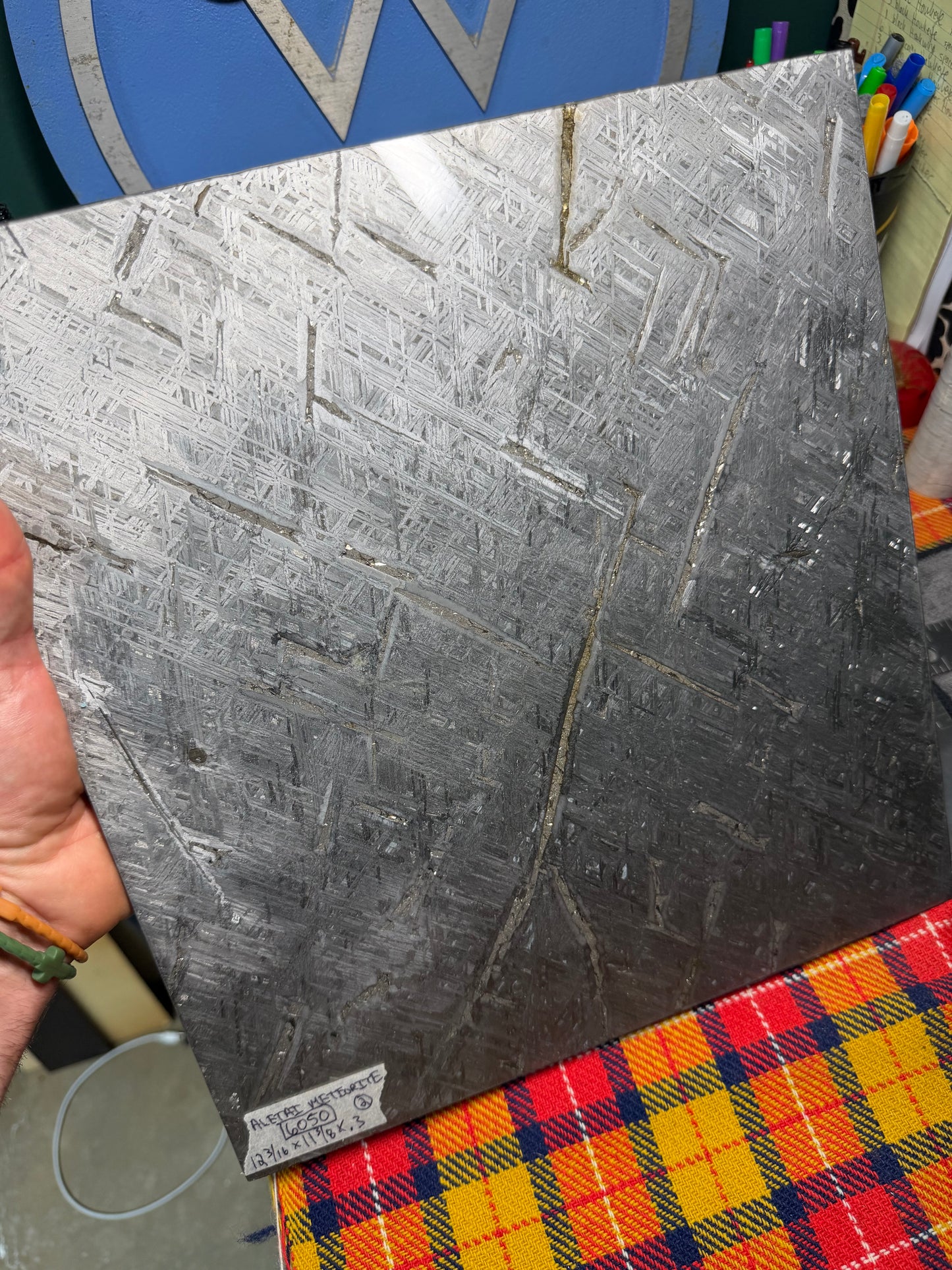 Aletai Meteorite (3) 12 3/16” x 11 3/8” x .3” (6050 Grams)
