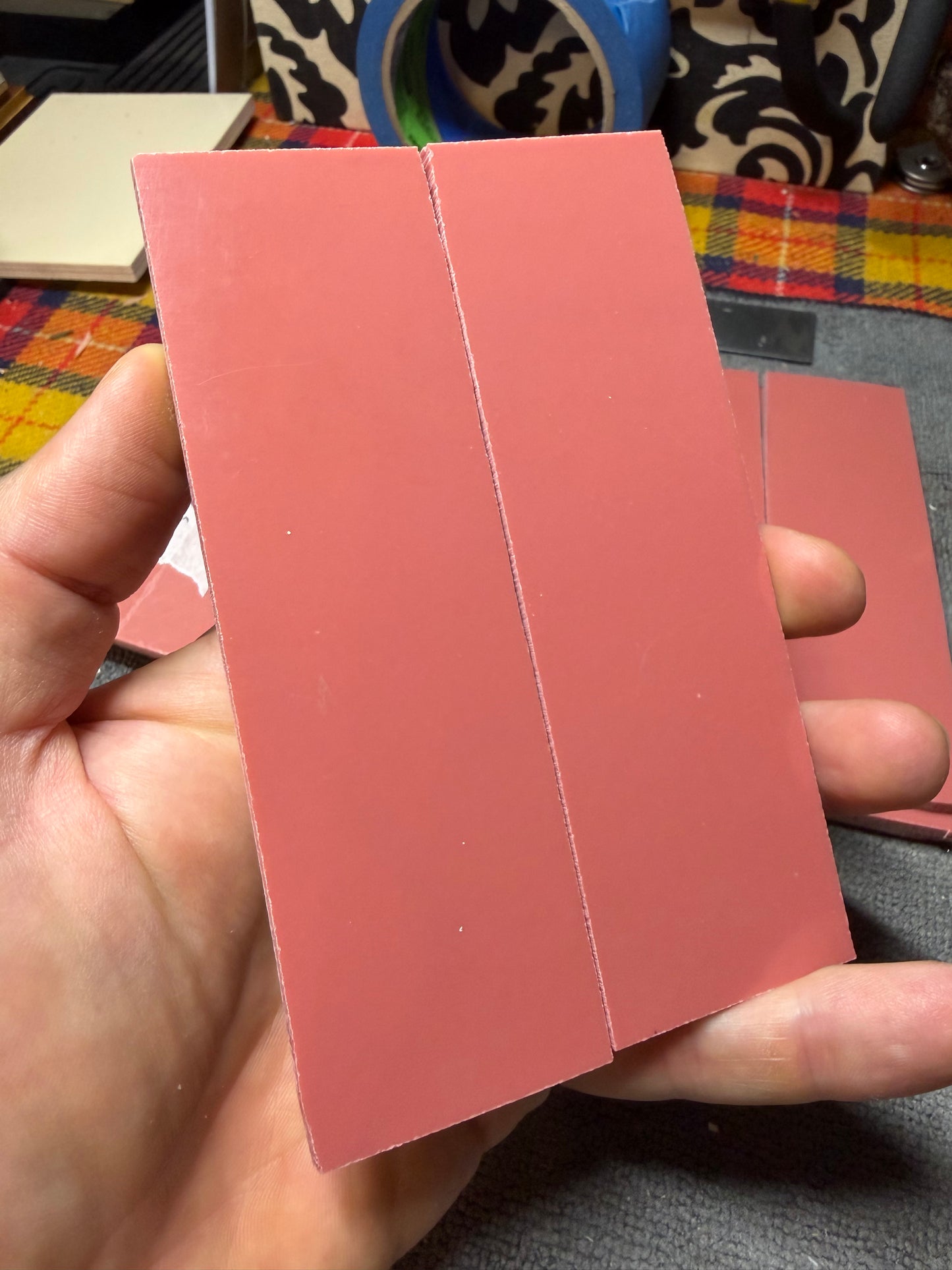 Antique Pink Philite Scales 5" x 1 1/2" x .16”