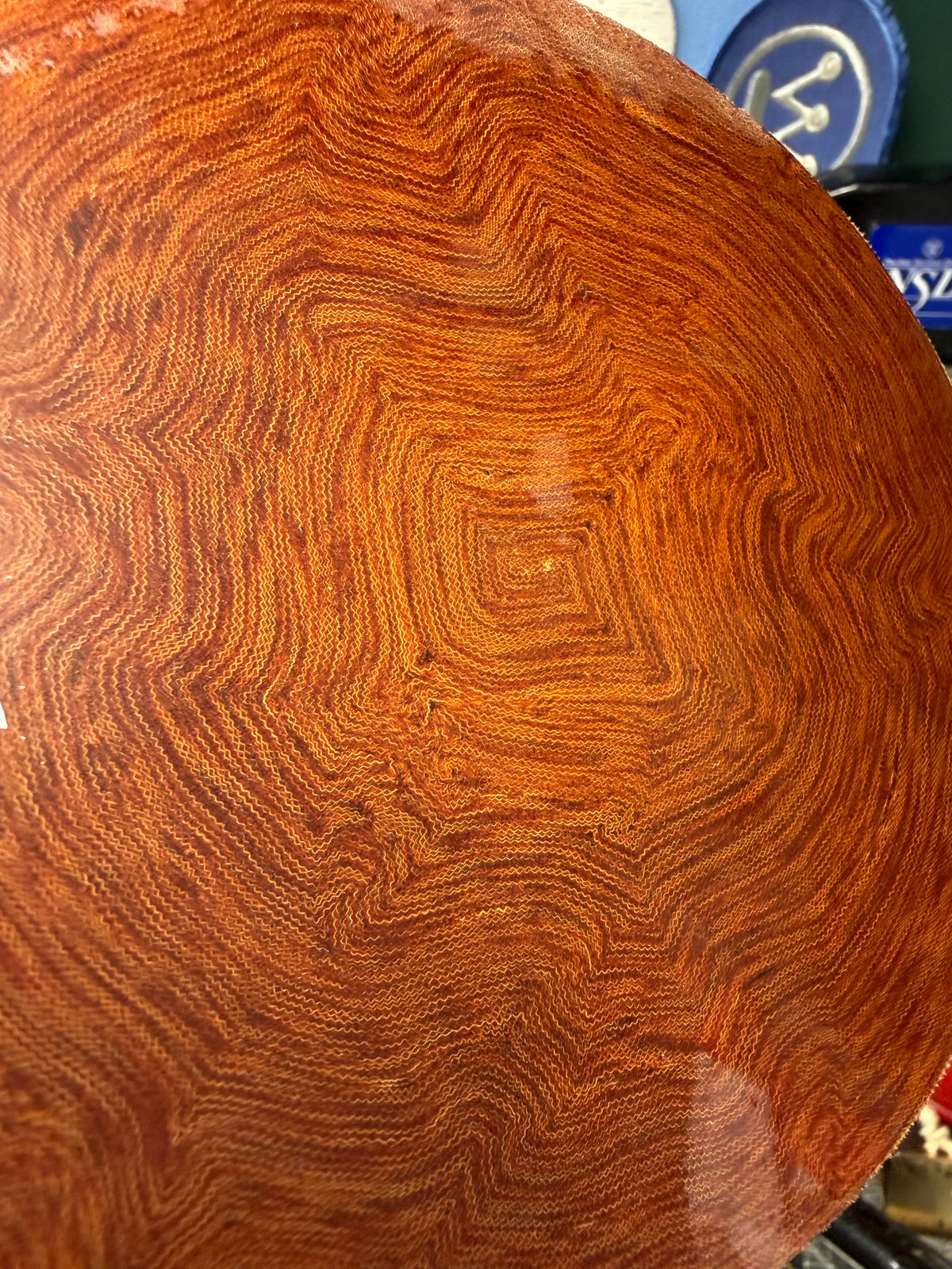 Westinghouse “Crushed” Butterscotch Linen Round 5”x.48”