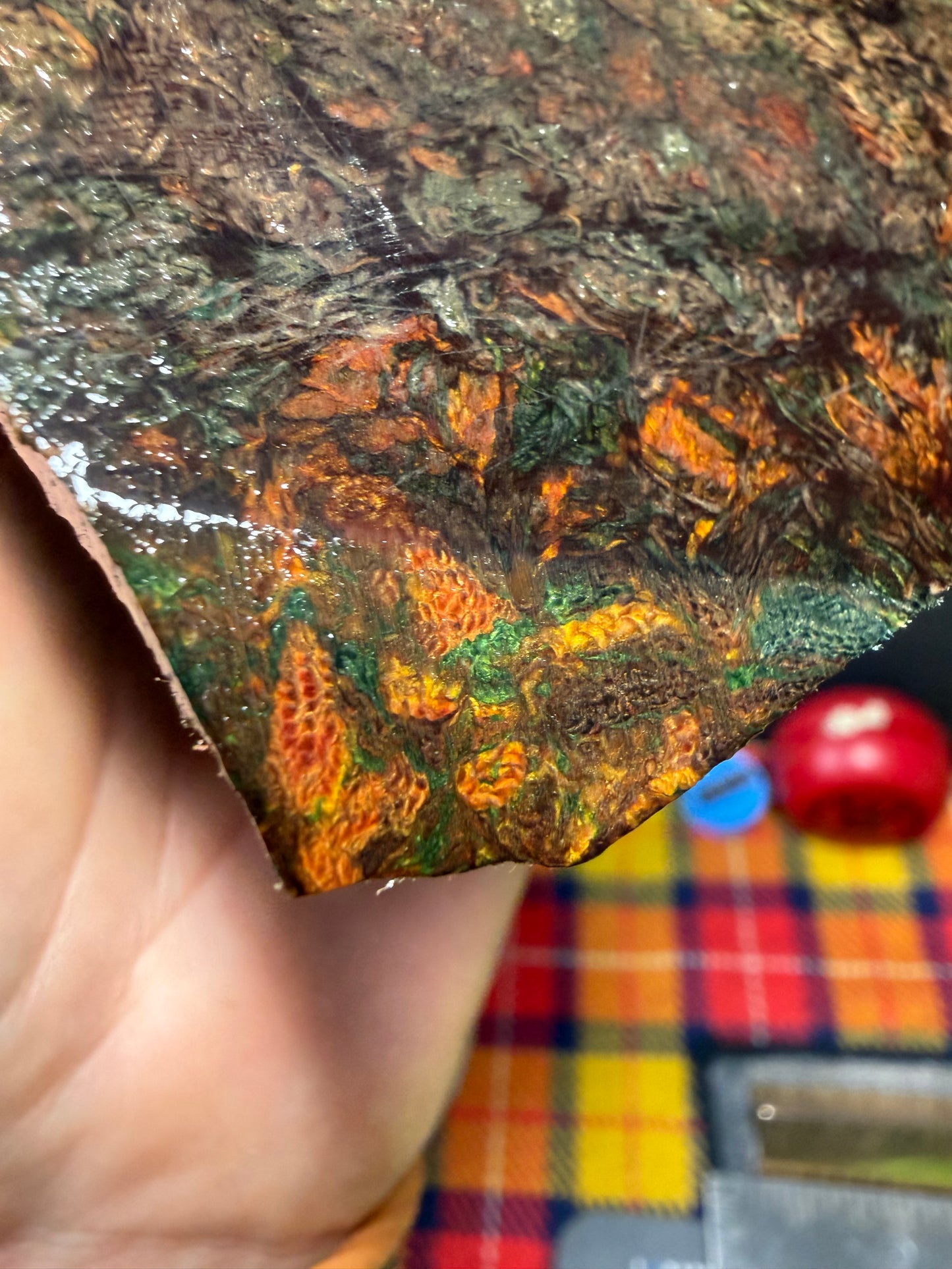 WWII German Multi-Tone Rag Micarta H2 8 3/4”x3”x.155”