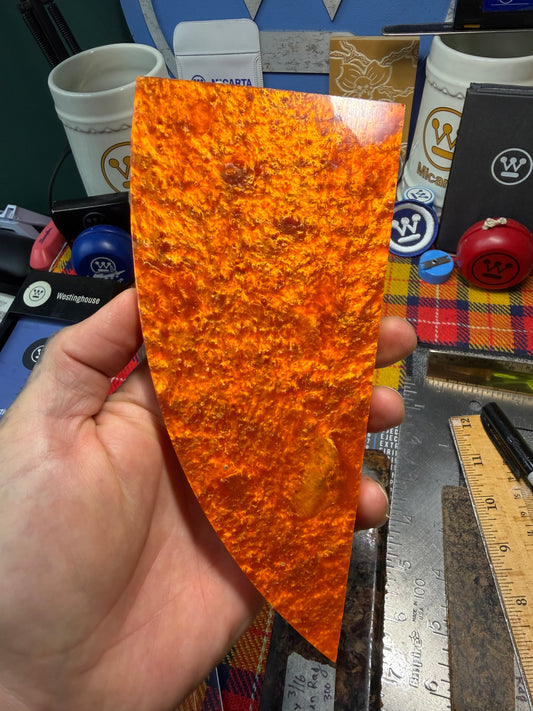 Antique Gold/Orange Catalin Block 7”x3”x.64”