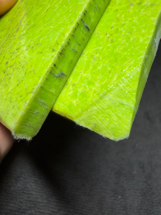 Vintage Green Layered Spun Glass 5” x 2 15/16” x 1/4”