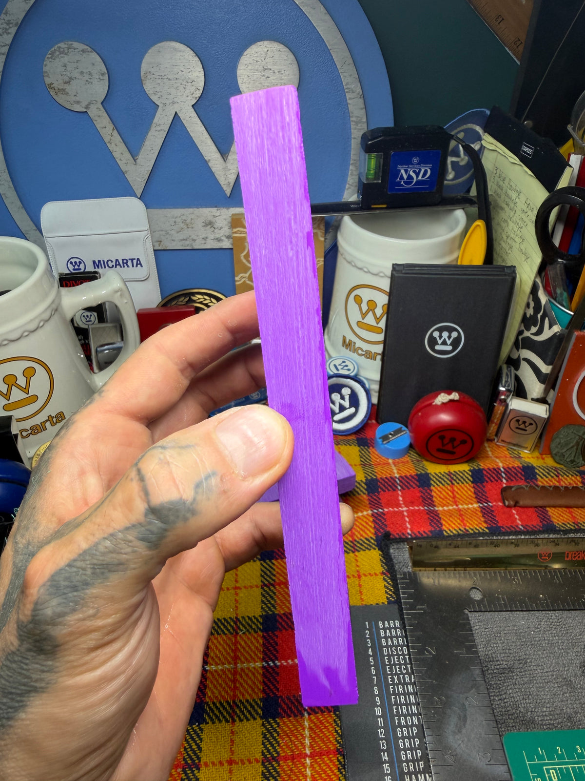 Antique Purple Bakelite Block (Different Sizes)