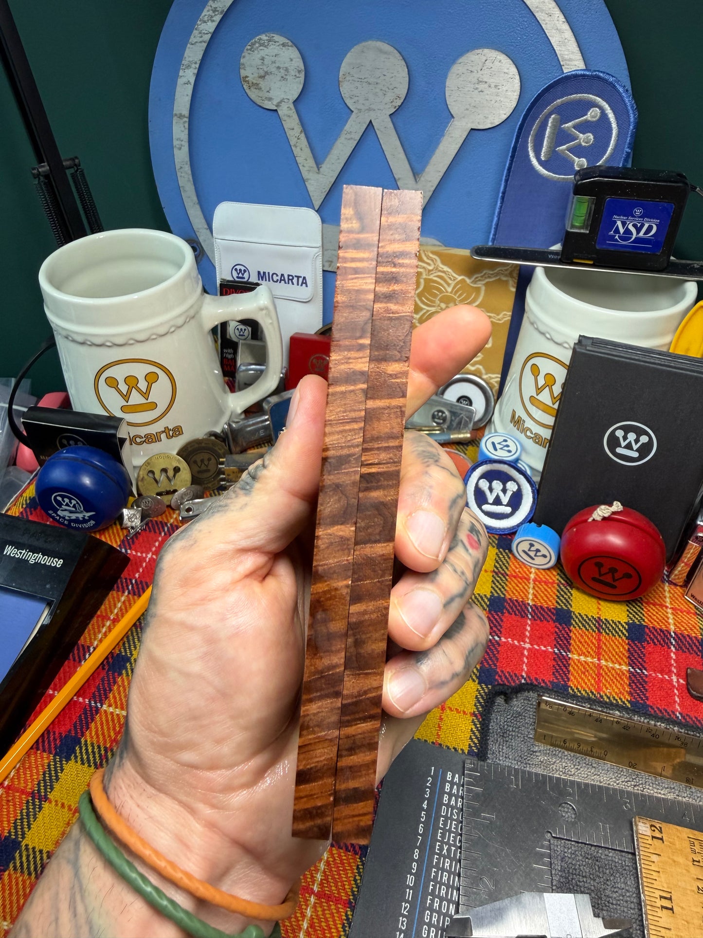 OG Redwood Burl Scales RWB1 5 3/4”x2”x.35”