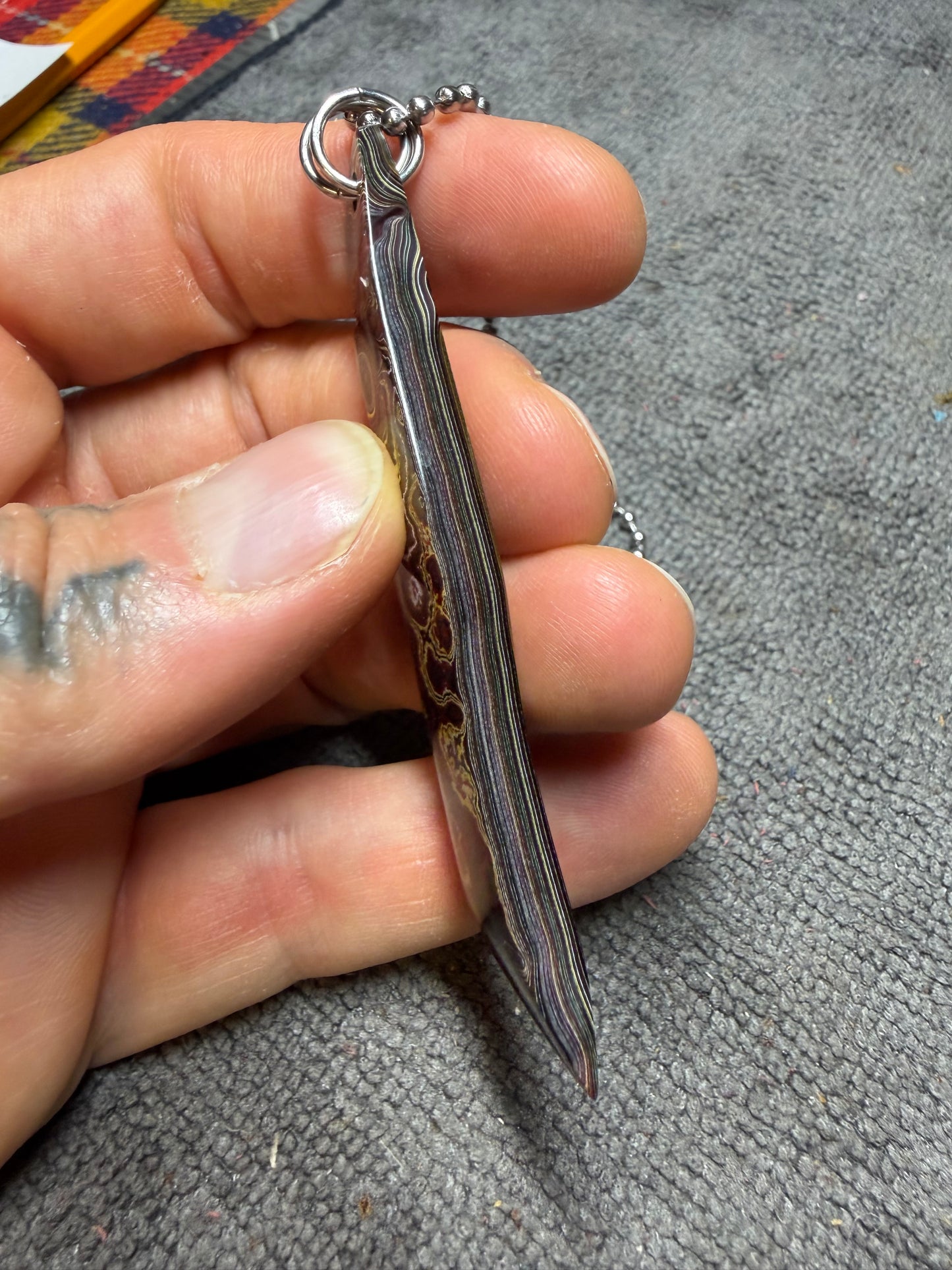 Handmade Corvette Fordite Pendant