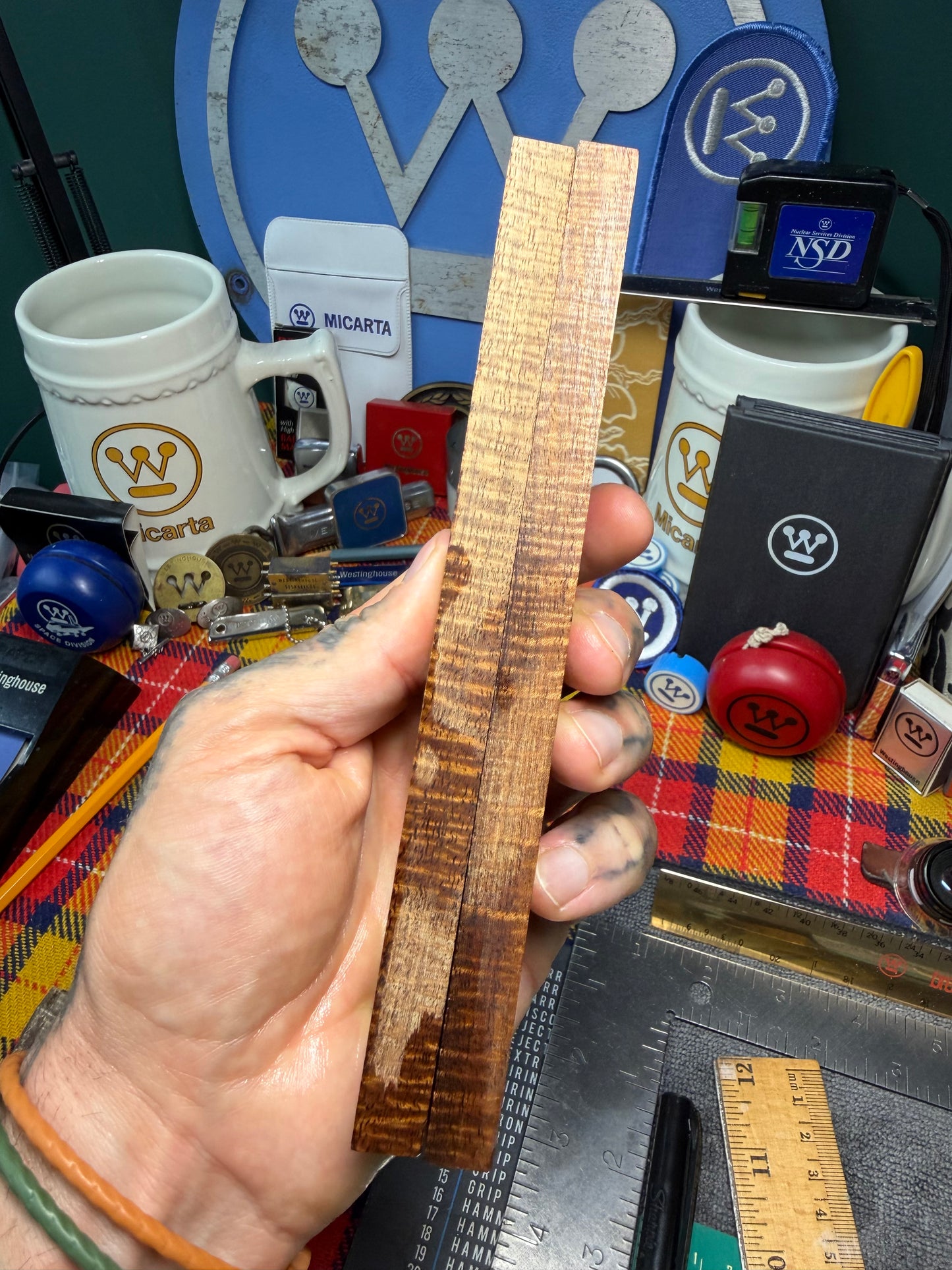 Curly Tasmanian Blackwood Scales CTB1 6 3/8”x1 3/4”x.42