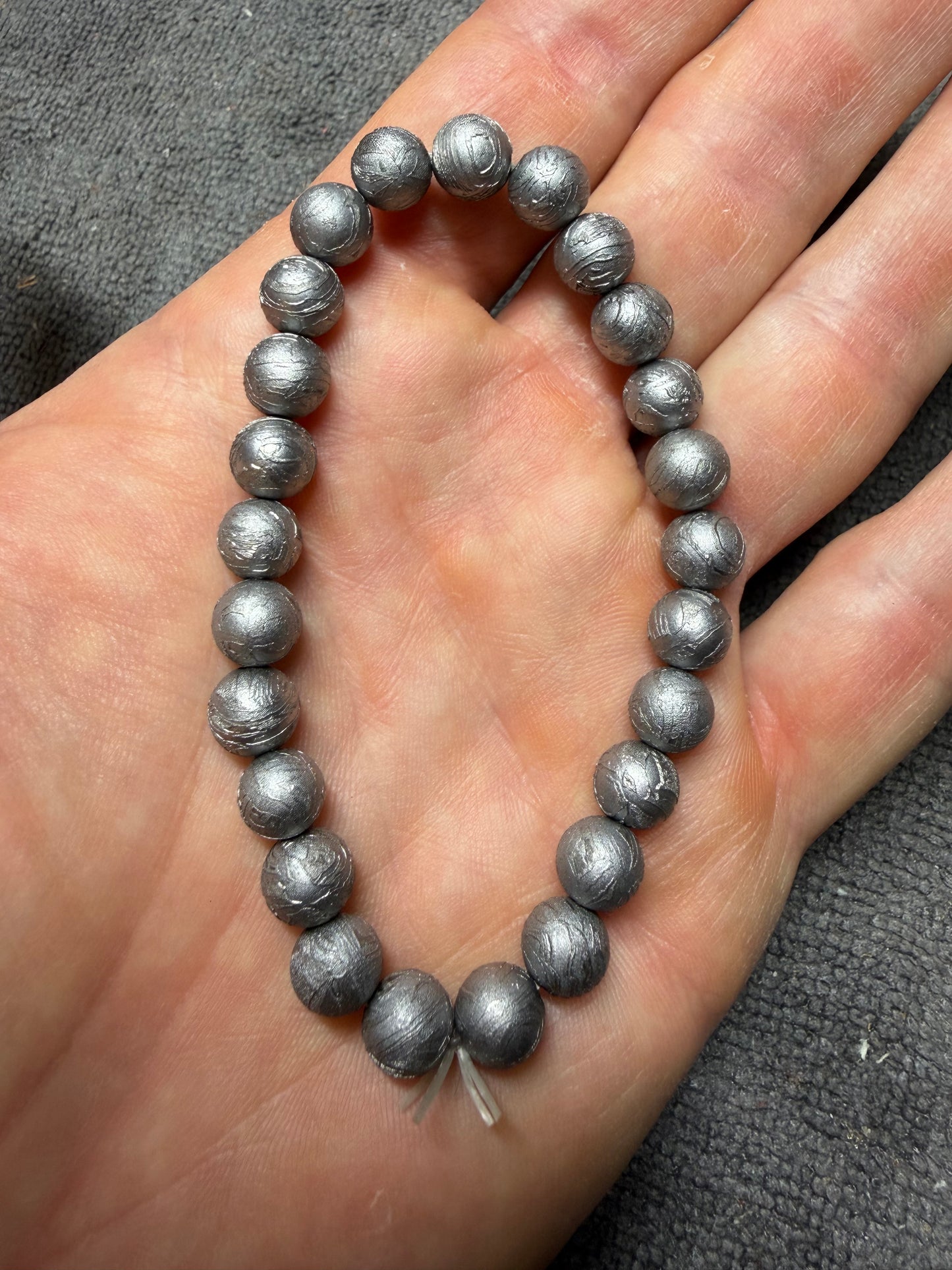 Aletai Meteorite Bracelet 7” Length 8mm Beads