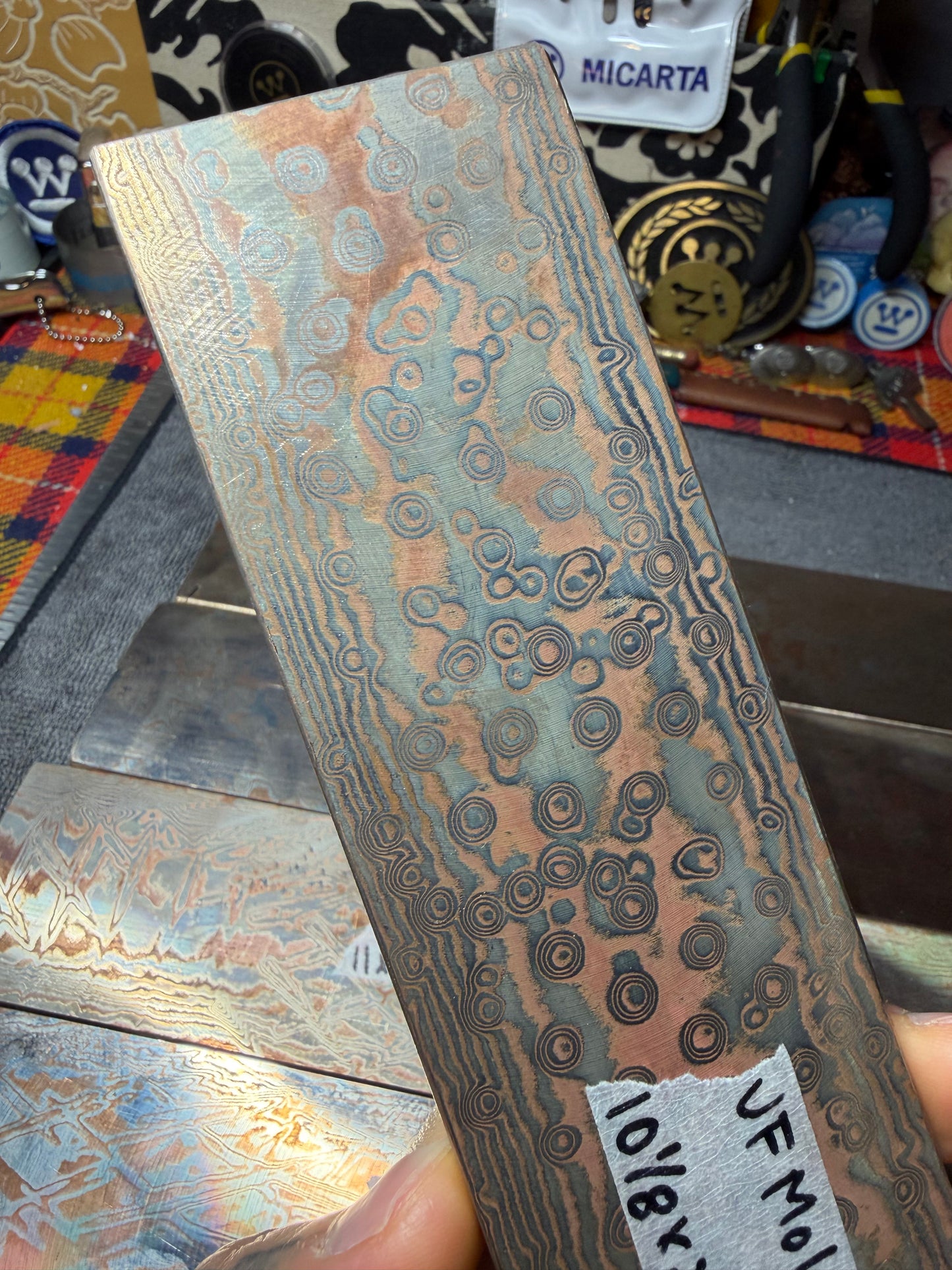 Vegas Forge 2-Alloy (Nickel/Copper) Mokume Gane - Multiple Sizes/Patterns