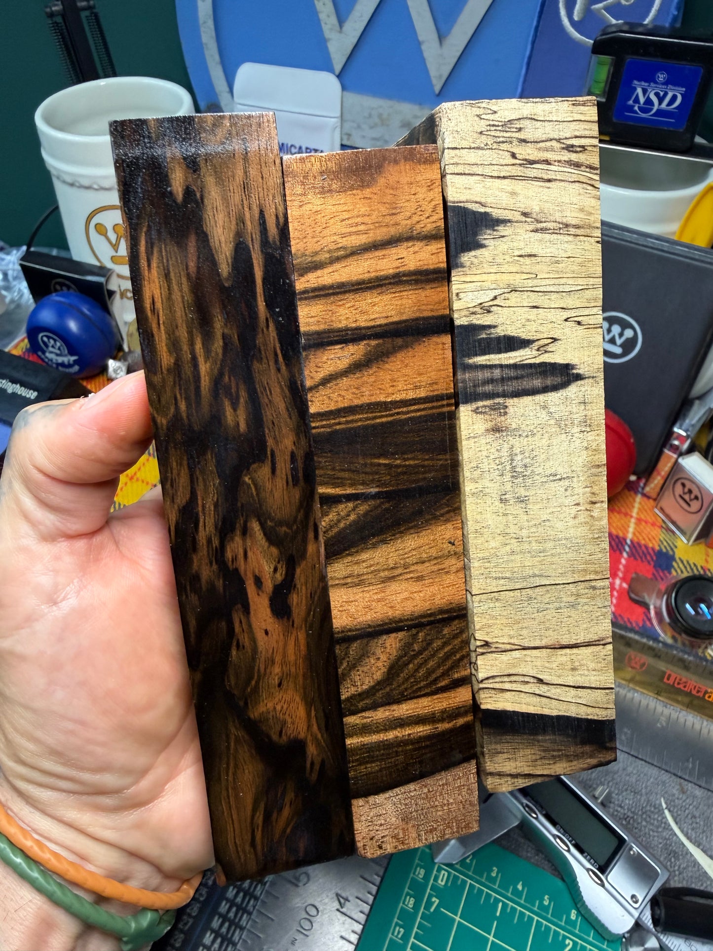 Mun Ebony Blocks (Lot Of 3 Blocks) MEB3