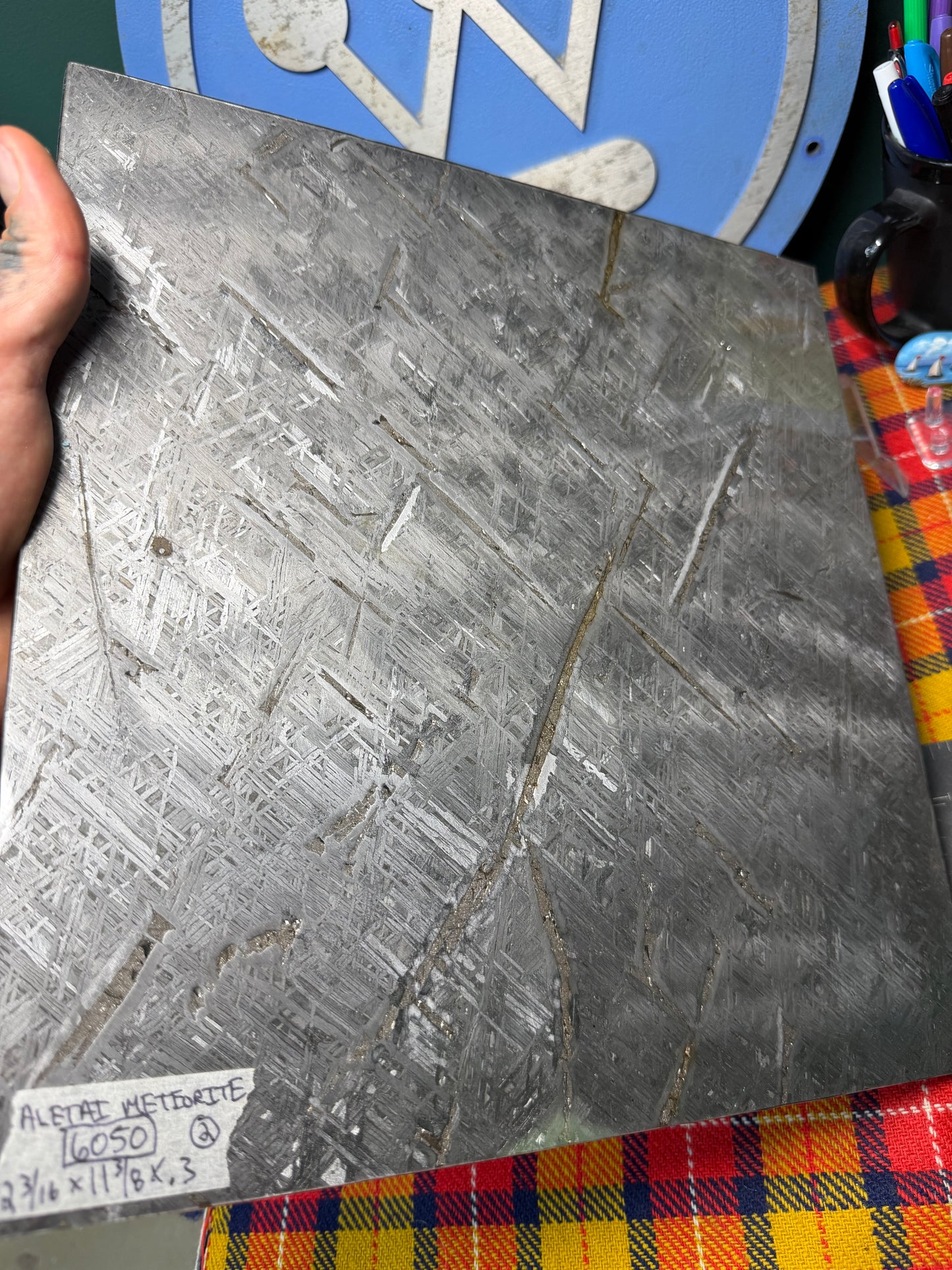 Aletai Meteorite (3) 12 3/16” x 11 3/8” x .3” (6050 Grams)