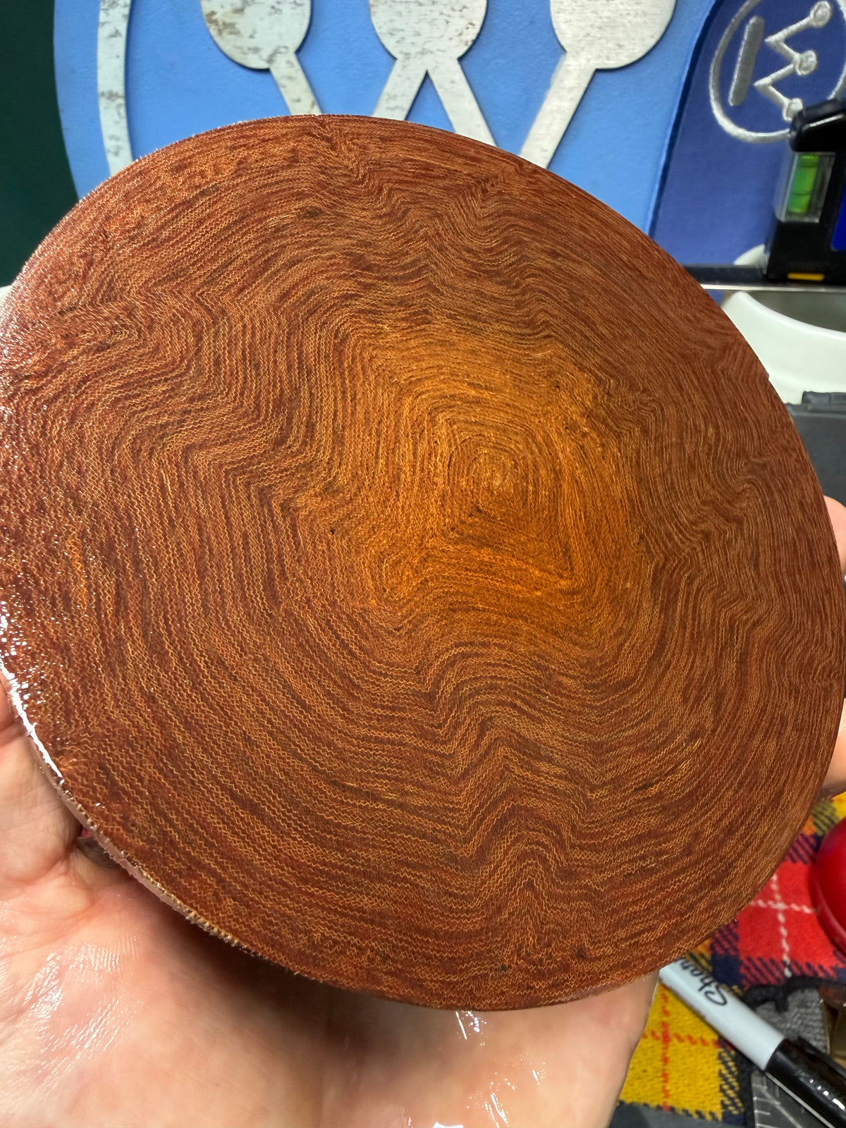 Westinghouse “Crushed” Butterscotch Linen Round 5”x.48”