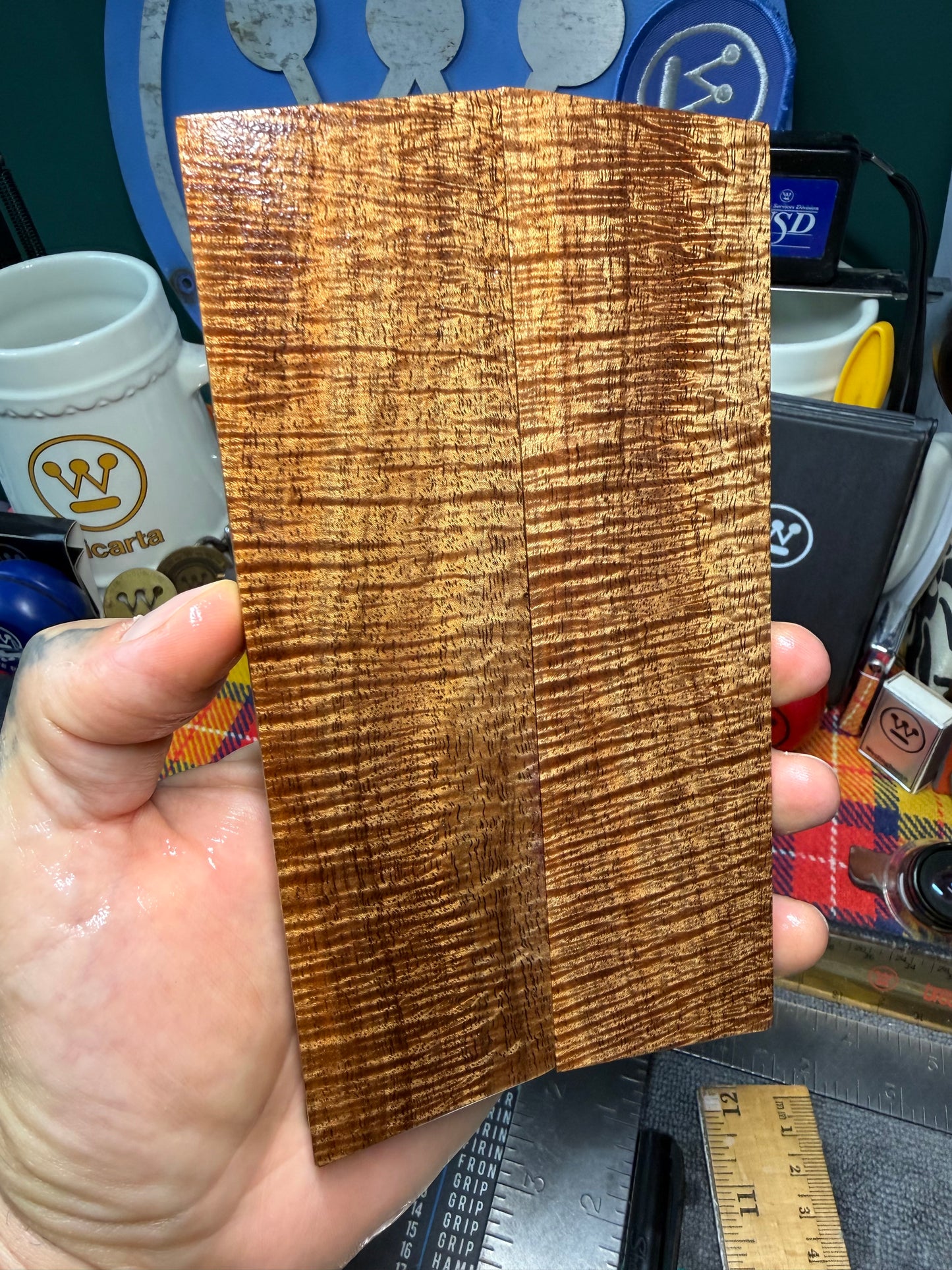 Curly Tasmanian Blackwood Scales CTB1 6 3/8”x1 3/4”x.42