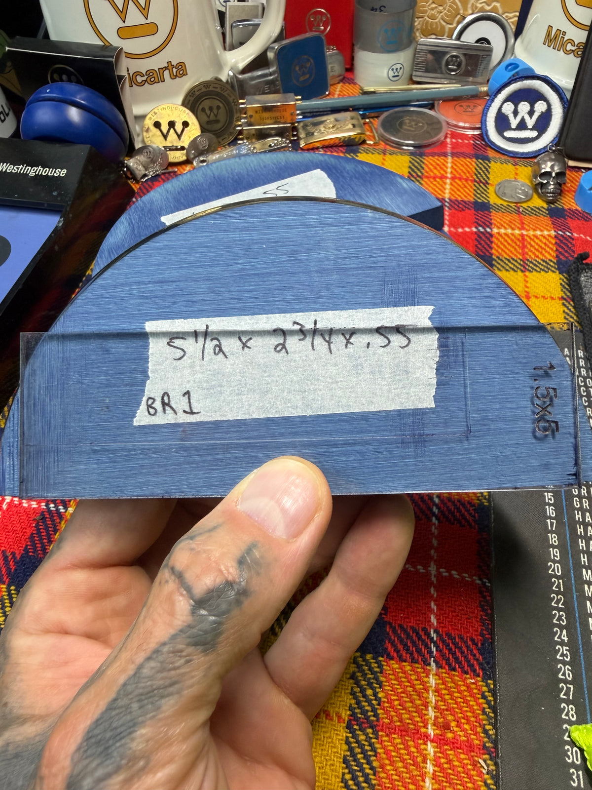 Antique Royal Blue Bakelite Block (Different Sizes)